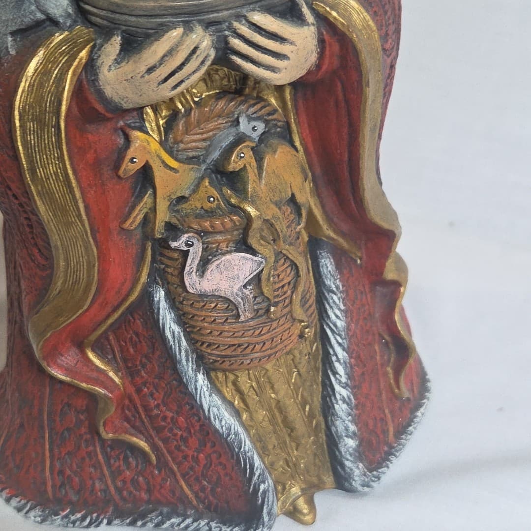 Hand Painted Ceramic Noah Figurine Ark Animals Santa Father Christmas 10" - Thumbnail 9