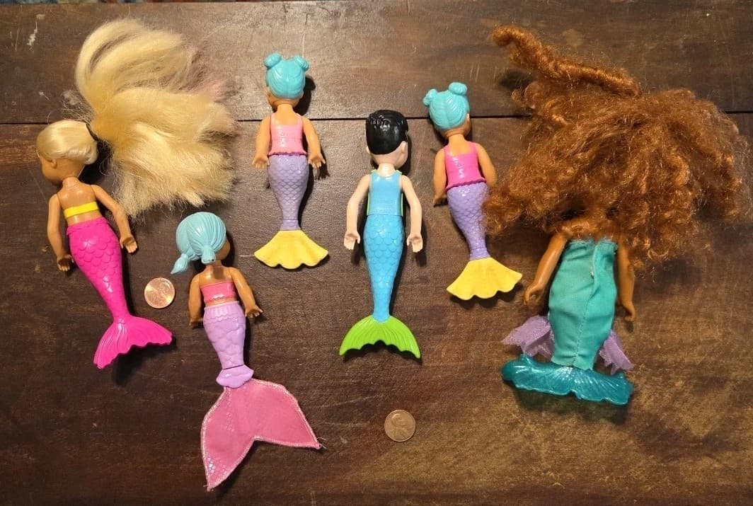 Lot Of Mermaid Dolls Barbie Mattel Disney's Arial Total Assorted - Thumbnail 12