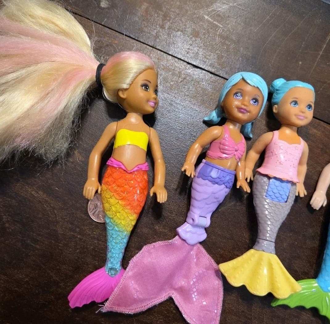 Lot Of Mermaid Dolls Barbie Mattel Disney's Arial Total Assorted - Thumbnail 2
