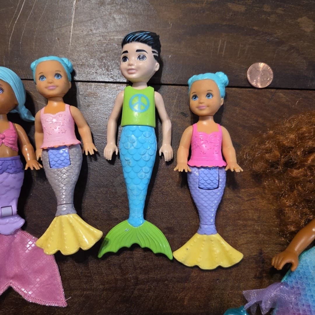 Lot Of Mermaid Dolls Barbie Mattel Disney's Arial Total Assorted - Thumbnail 4