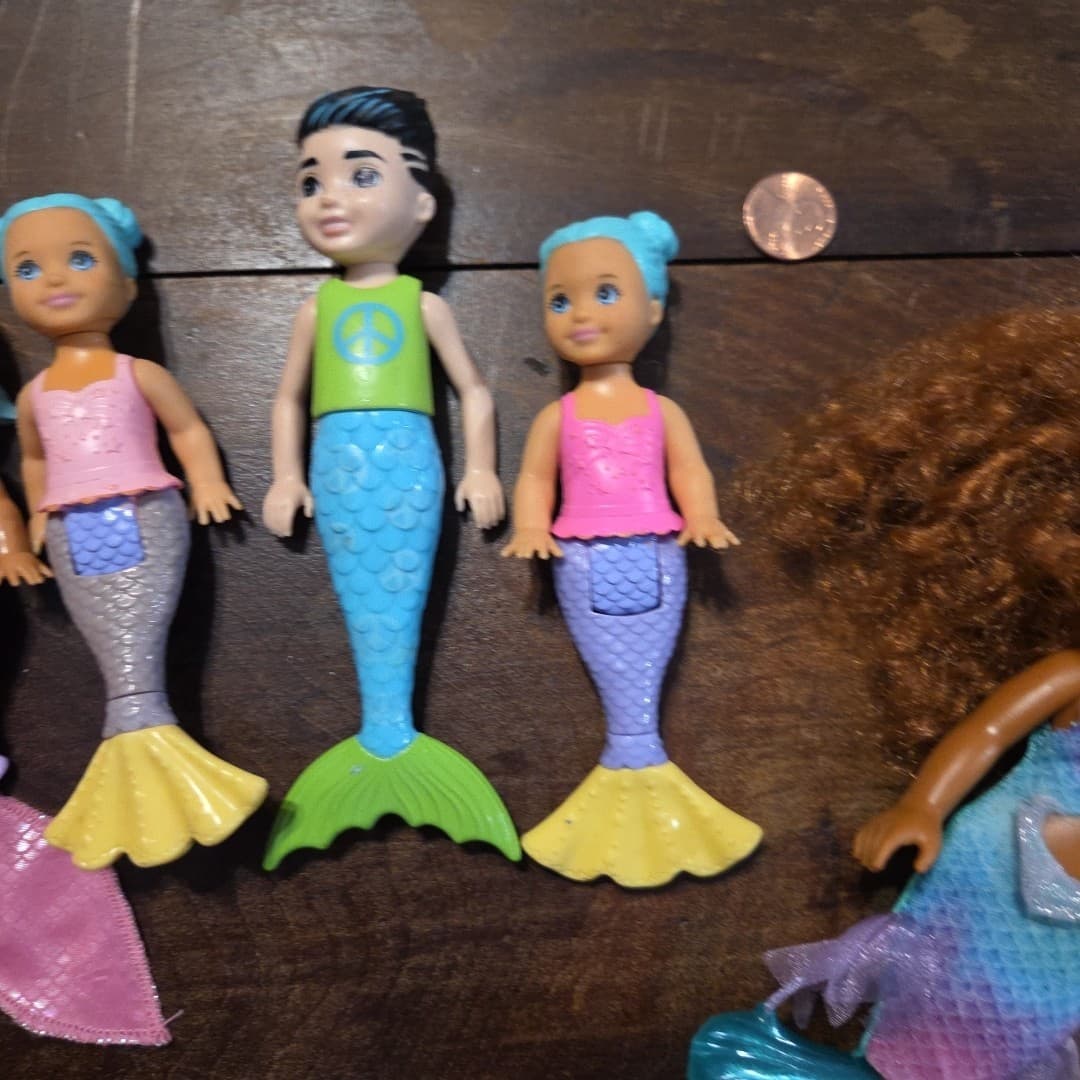 Lot Of Mermaid Dolls Barbie Mattel Disney's Arial Total Assorted - Thumbnail 5