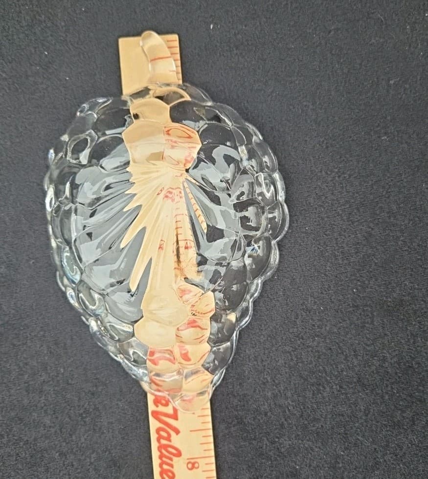 Vintage Federal Clear Pressed Glass Grape Dish 7" Relish Candy Nuts - Thumbnail 4