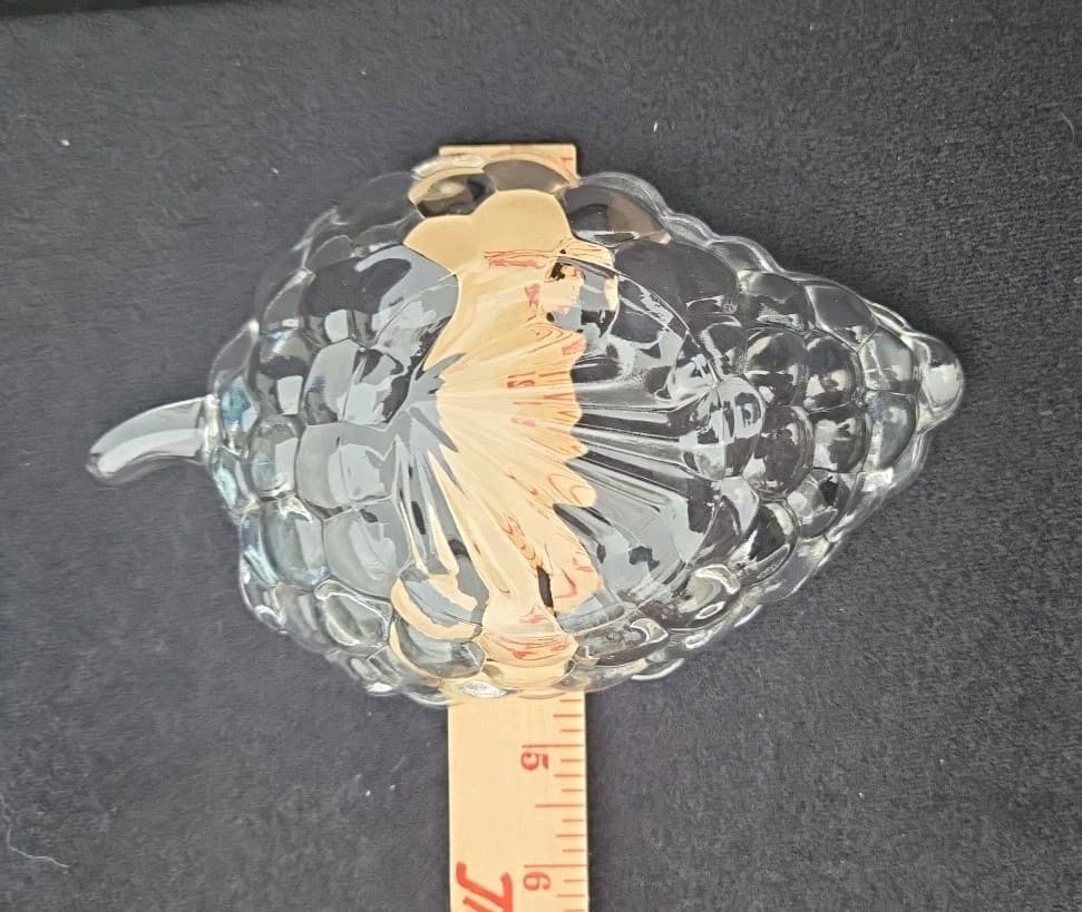 Vintage Federal Clear Pressed Glass Grape Dish 7" Relish Candy Nuts - Thumbnail 5