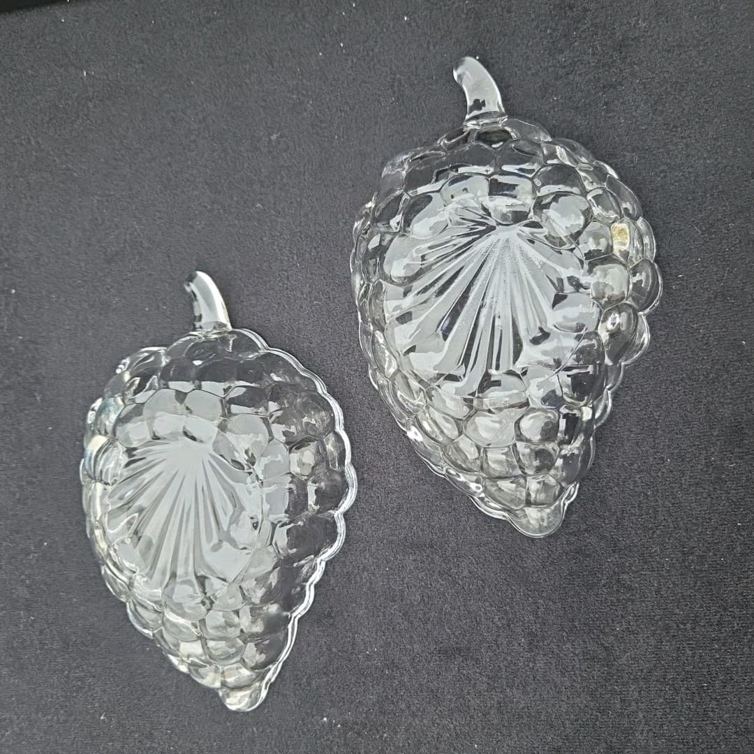Vintage Federal Clear Pressed Glass Grape Dish 7" Relish Candy Nuts - Thumbnail 3