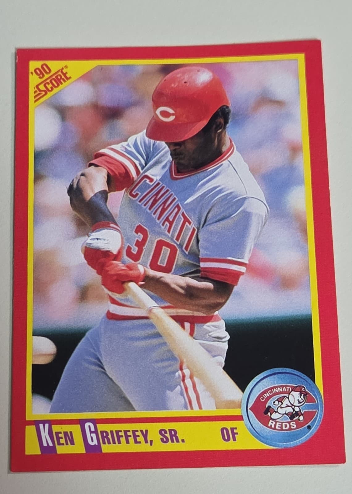 1990 Score - Ken Griffey Sr. #338 Jersey #30 on Back