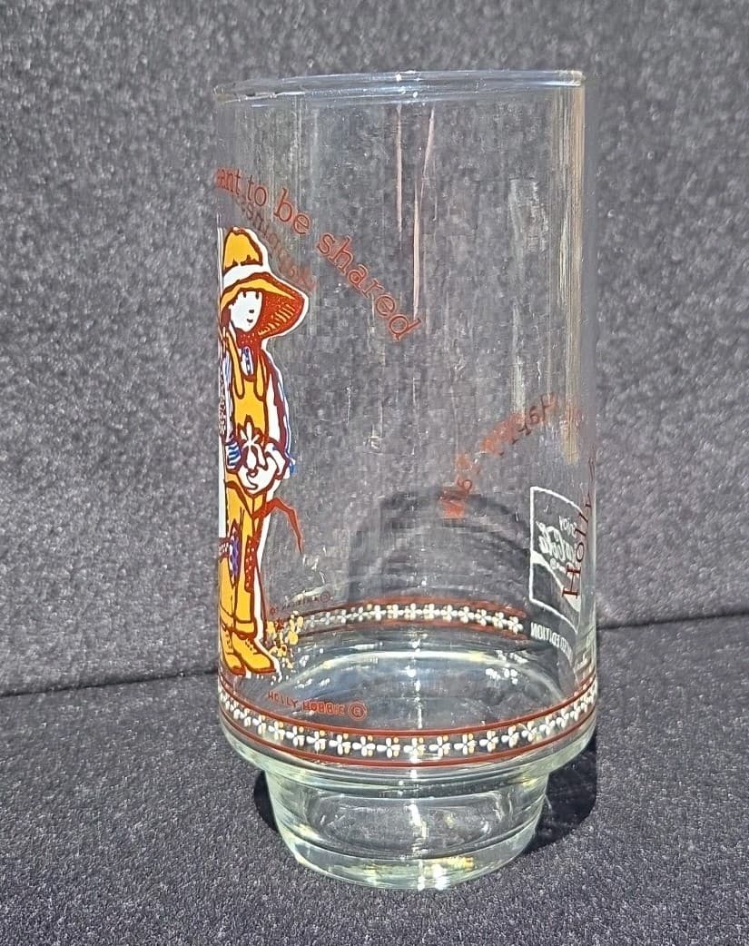 HOLLY HOBBIE 'Happiness is Meant to be Shared' 12oz Coca Cola Glass VTG - Thumbnail 4