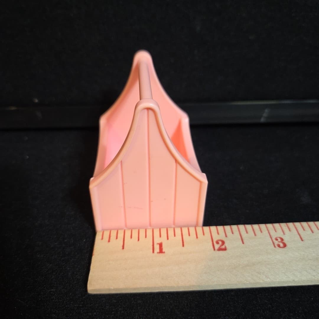 Playskool Dollhouse Plastic Pink Caddy /Tool Box Rare Dollhouse accessories - Thumbnail 5