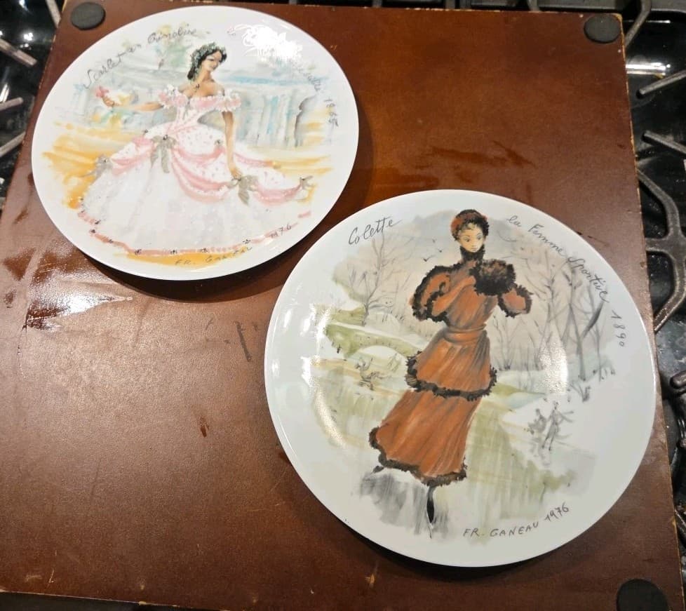 D'arceau-limoges by fr. gangav, women of french fashion, 6 plates