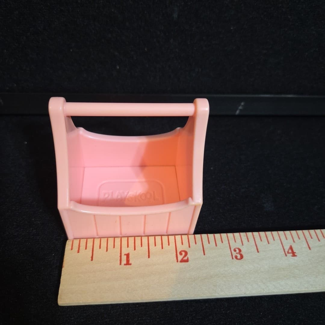 Playskool Dollhouse Plastic Pink Caddy /Tool Box Rare Dollhouse accessories - Thumbnail 4