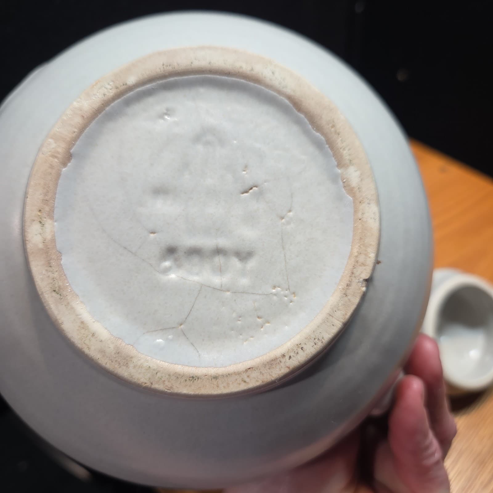Pfaltzgraff Yorktowne Coffee Tea Pot & Lid Blue Floral Stoneware Vintage 8" USA - Thumbnail 7