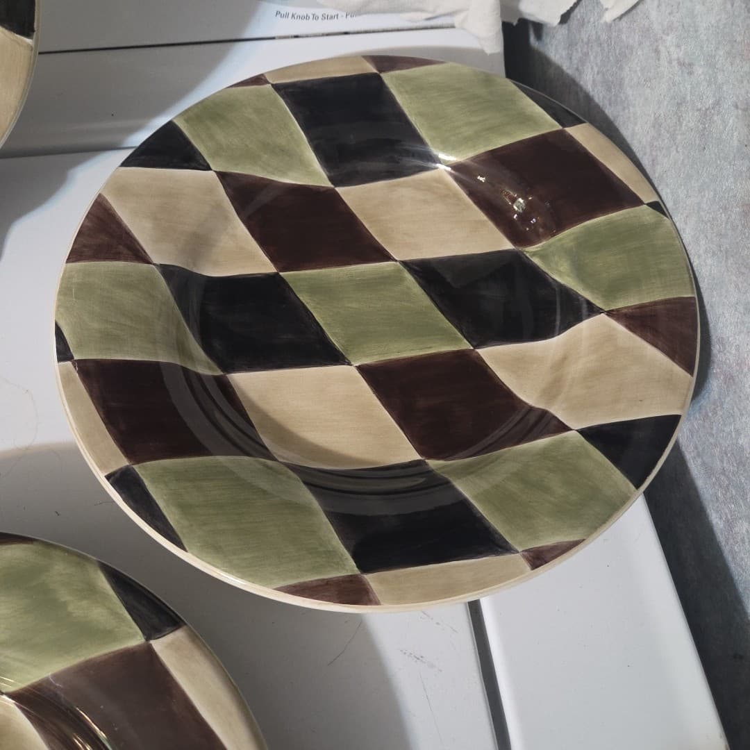 Tabletops Unlimited Set Of 4-12.75" Pasta Plates Hand Painted Collection - Thumbnail 8