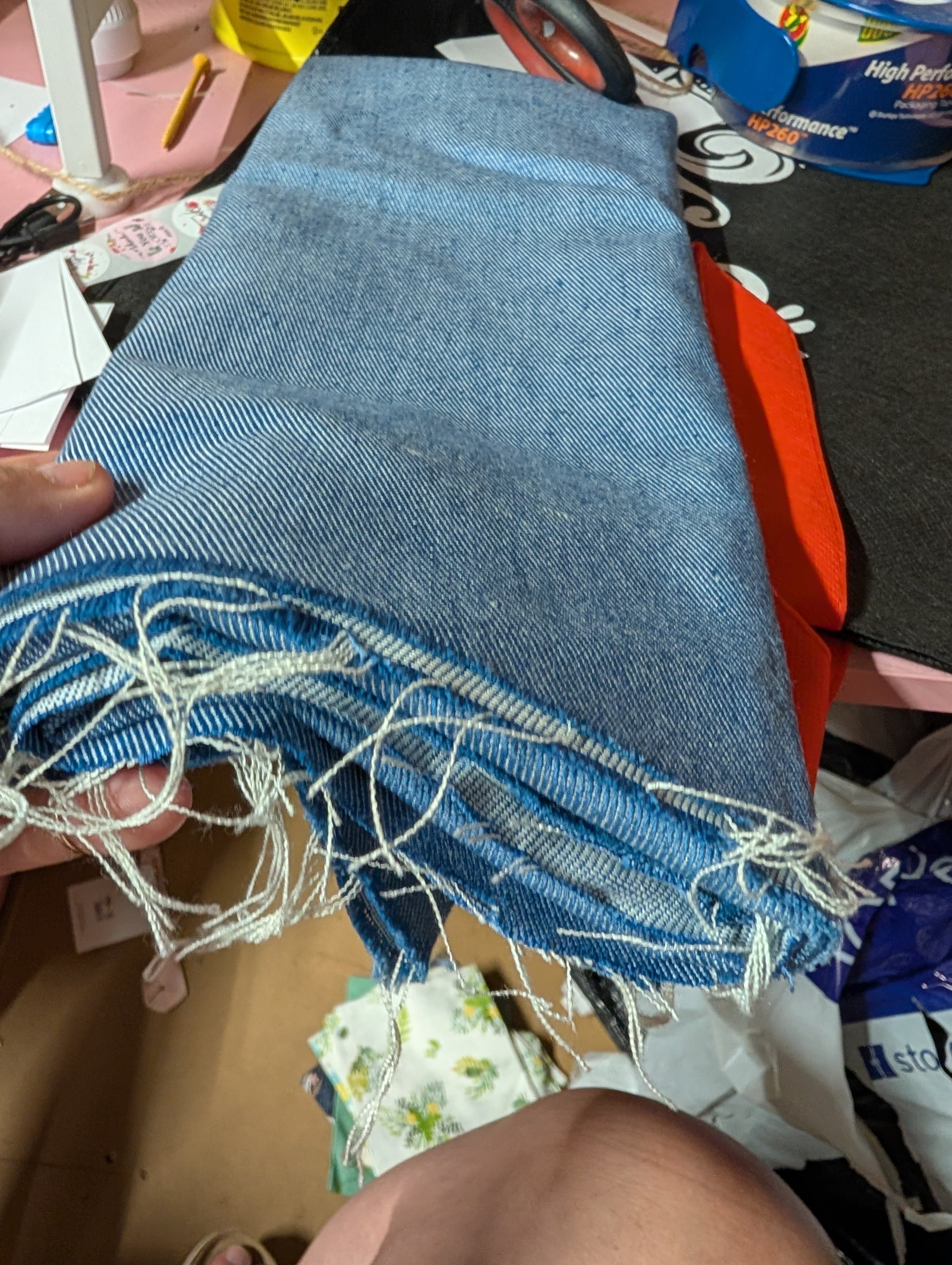 Denim Fabric Material Blue - Thumbnail 2