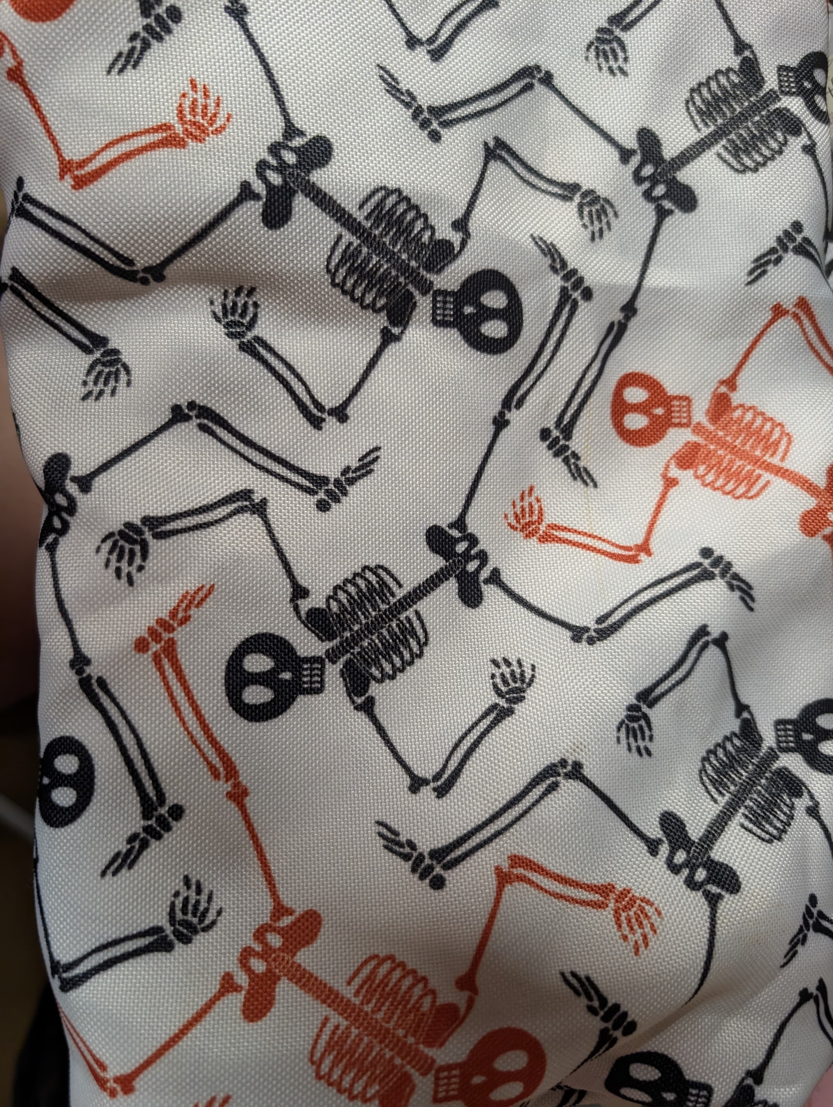 Skeleton Pattern Fabric Halloween Theme - Thumbnail 2