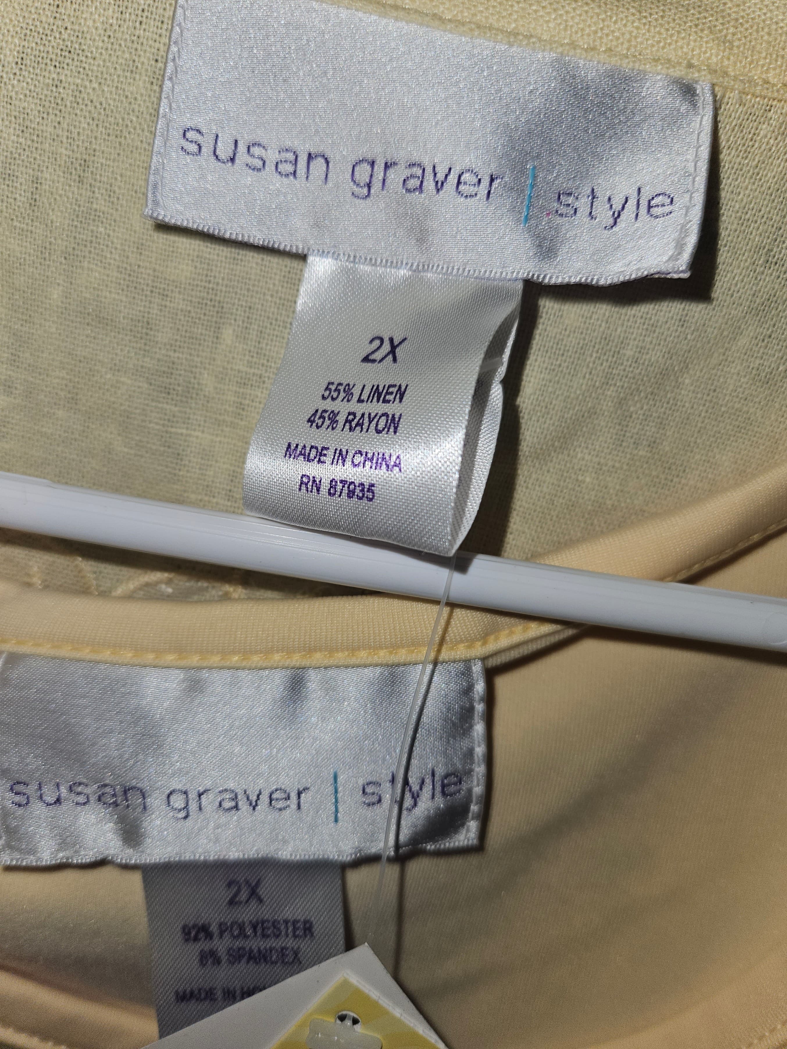 Susan Graver Style Two-Piece Set with Embroidered Jacket - Thumbnail 2
