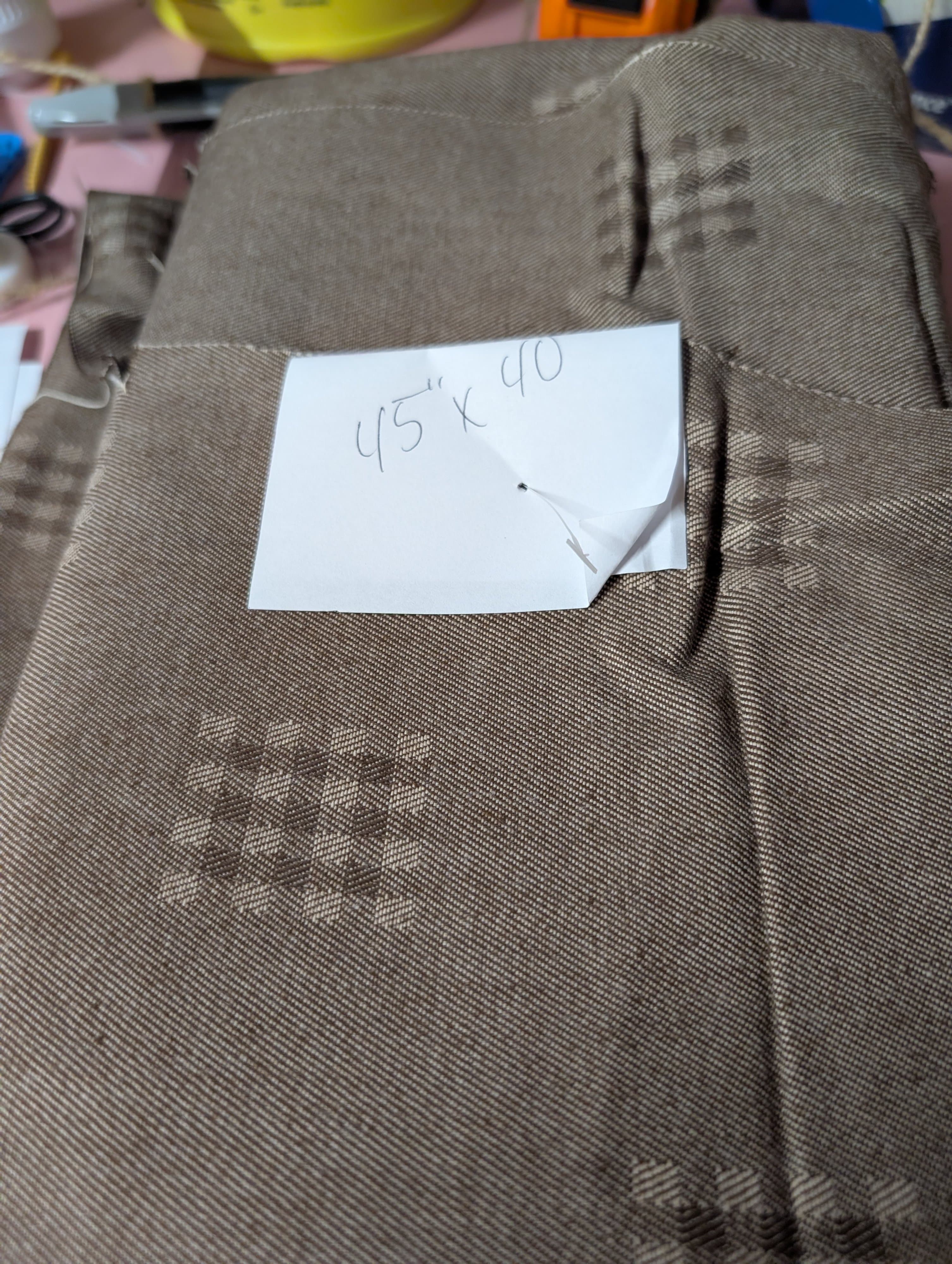 Decorative Fabric with Geometric Denim Pattern 45" x 40" - Thumbnail 2