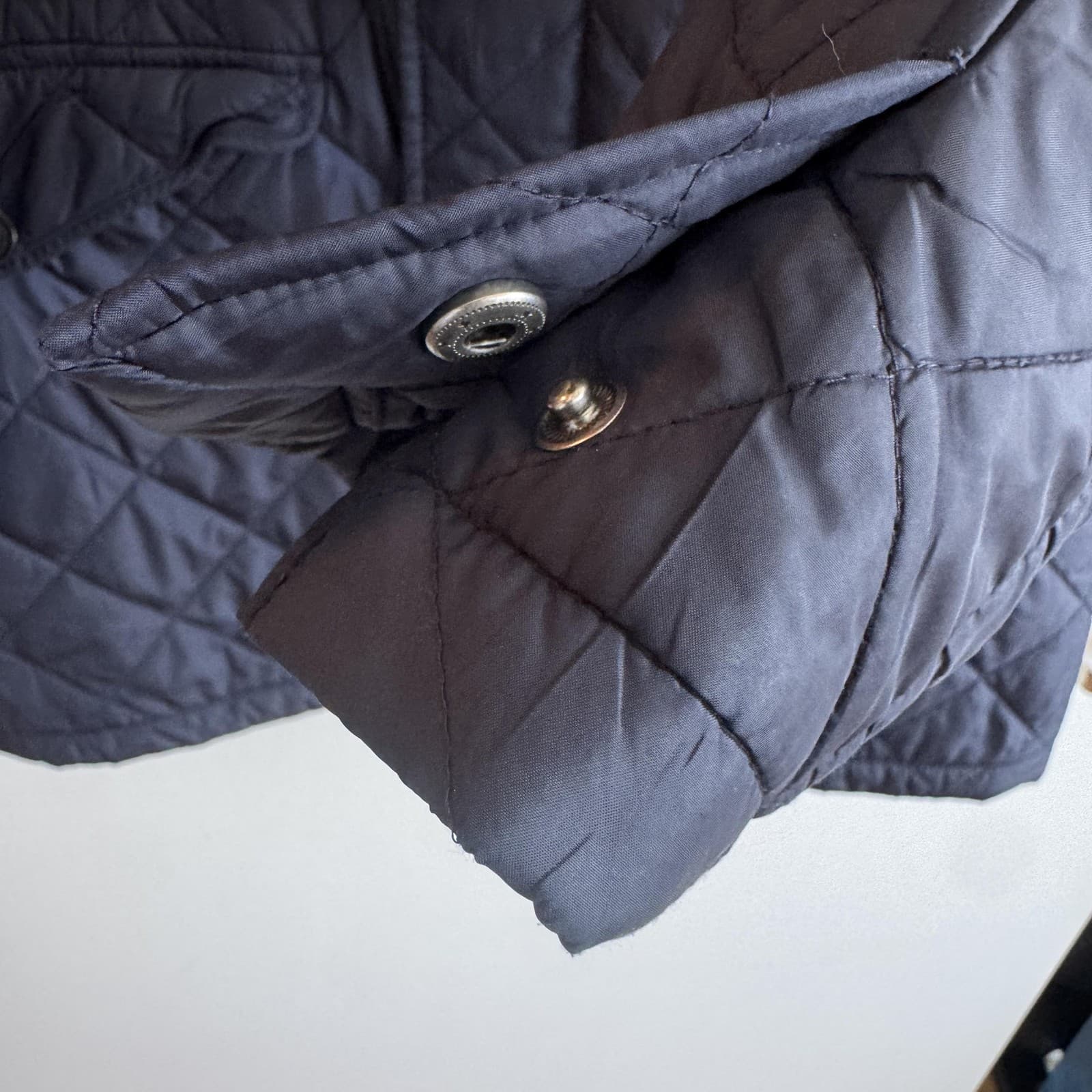 Brooks Brothers Quilted Full Zip Jacket Coat Stand Collar Pockets Blue Mens M - Thumbnail 10