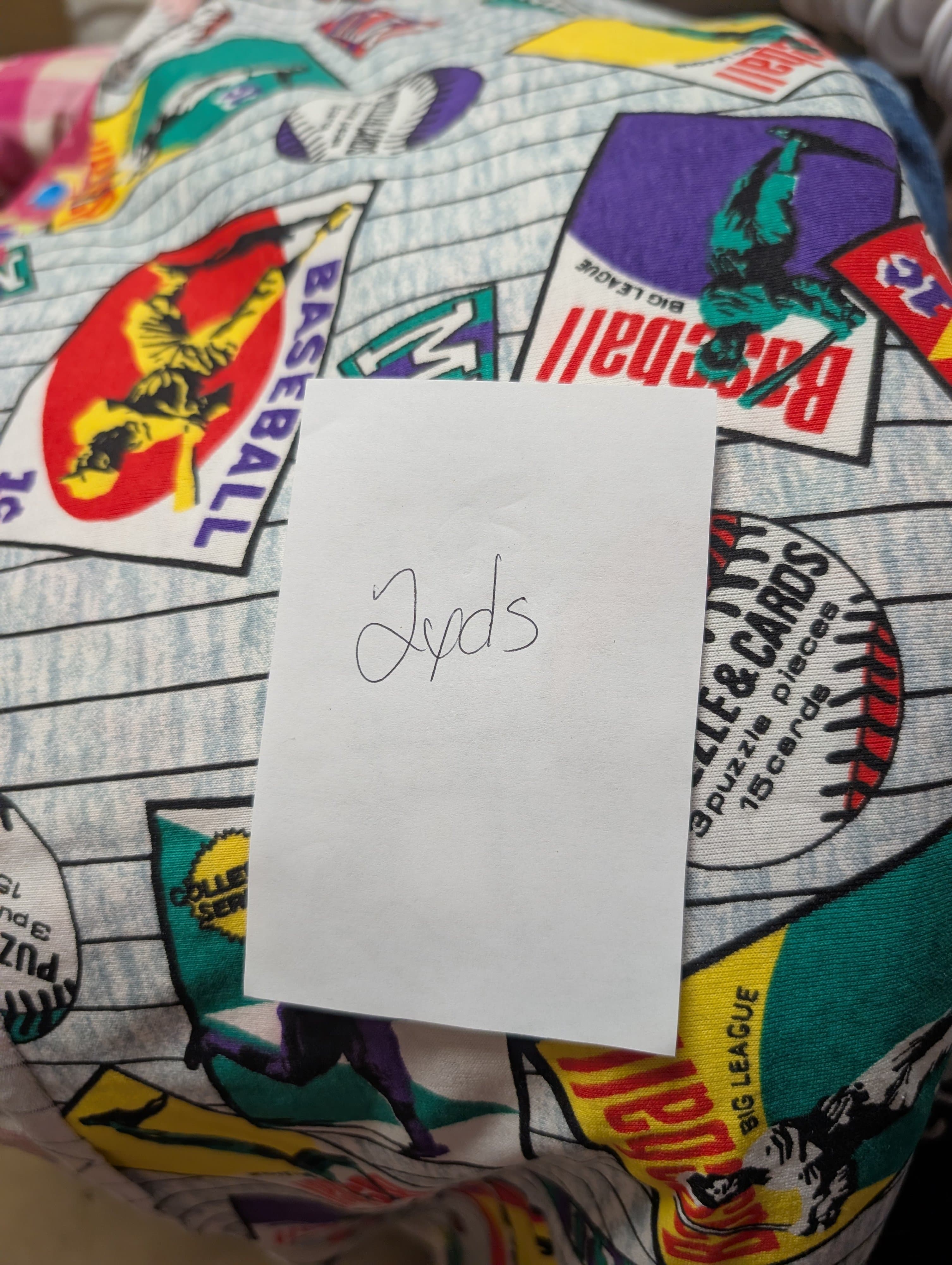 Baseball Themed T-shirts Fabric 2 Yards Collector Series - Thumbnail 2