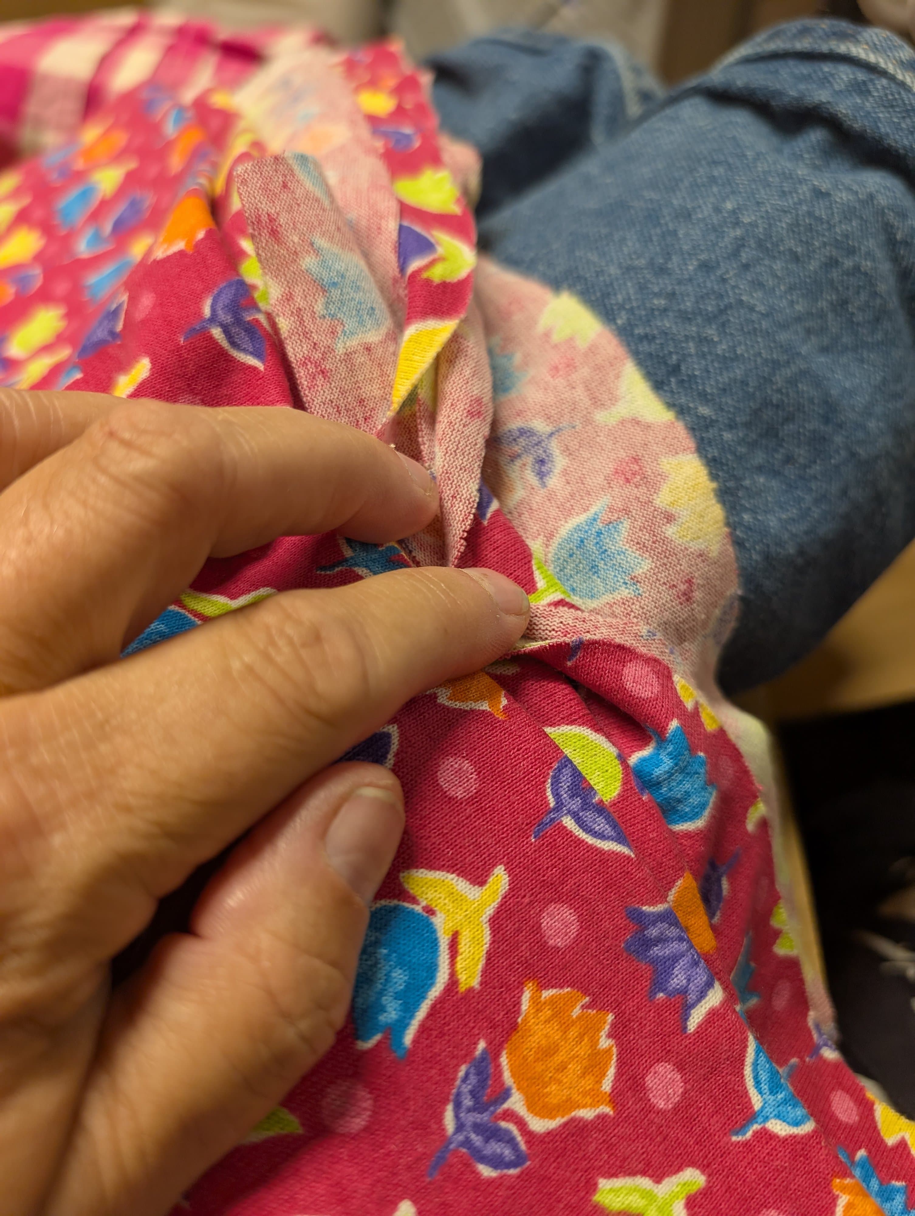 Floral Patterned T- Shirt Fabric 2 Yards - Thumbnail 3