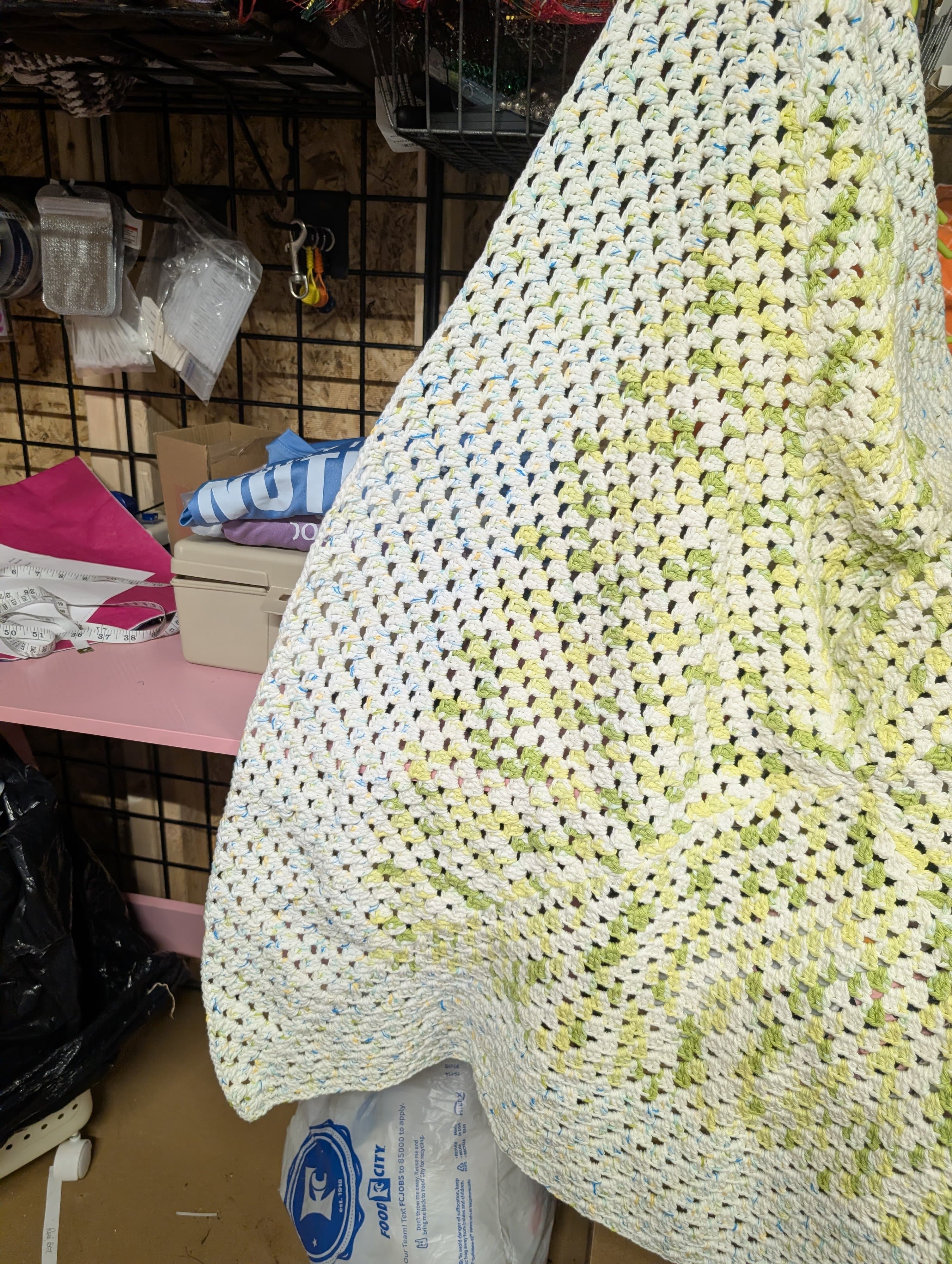 Handmade Crochet Blanket Multicolor Pattern - Thumbnail 3