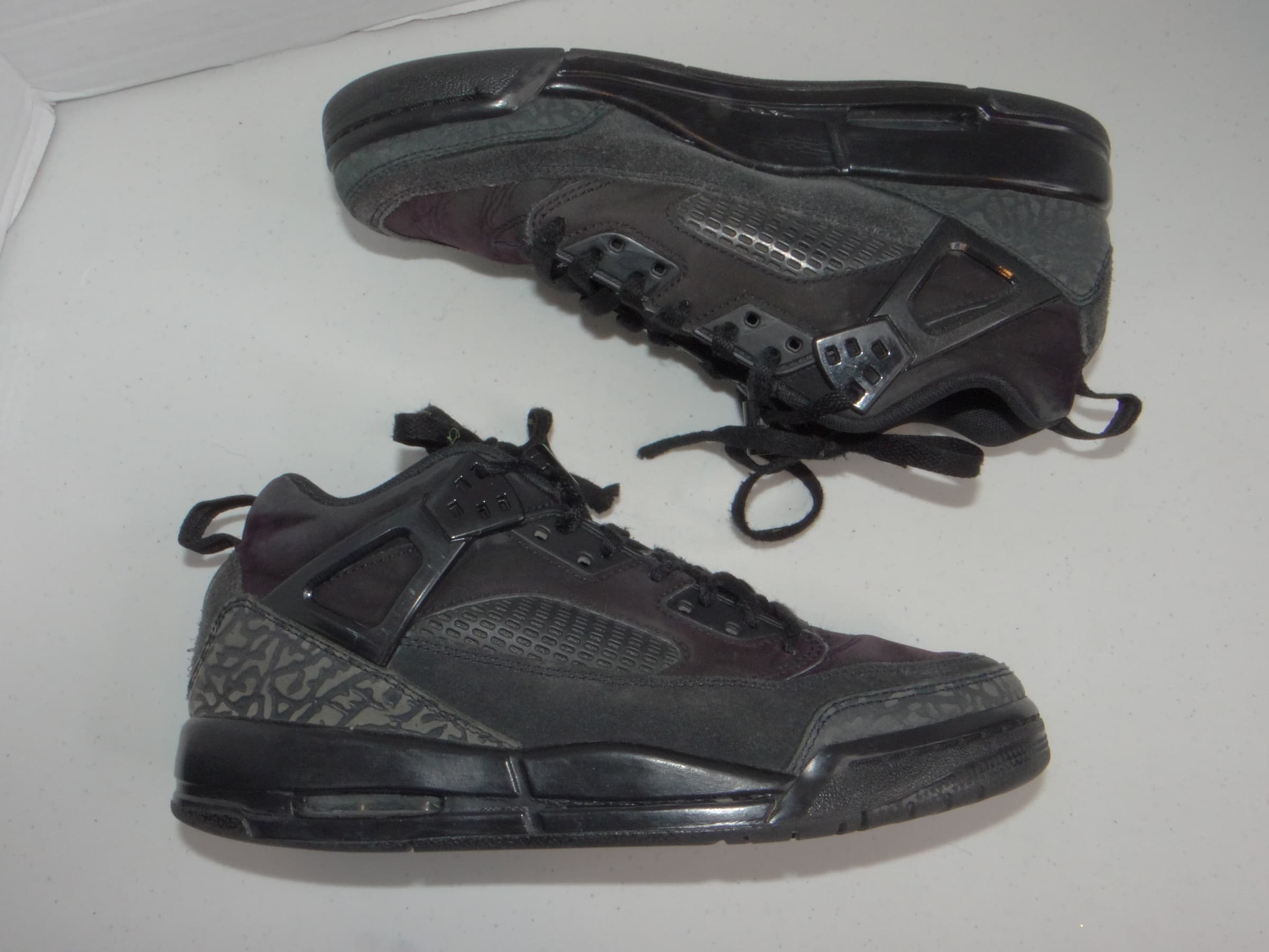 Jordan Spizike Low Anthracite Black Elephant Print FQ3950-001 Mens 7Y Shoes - Thumbnail 2