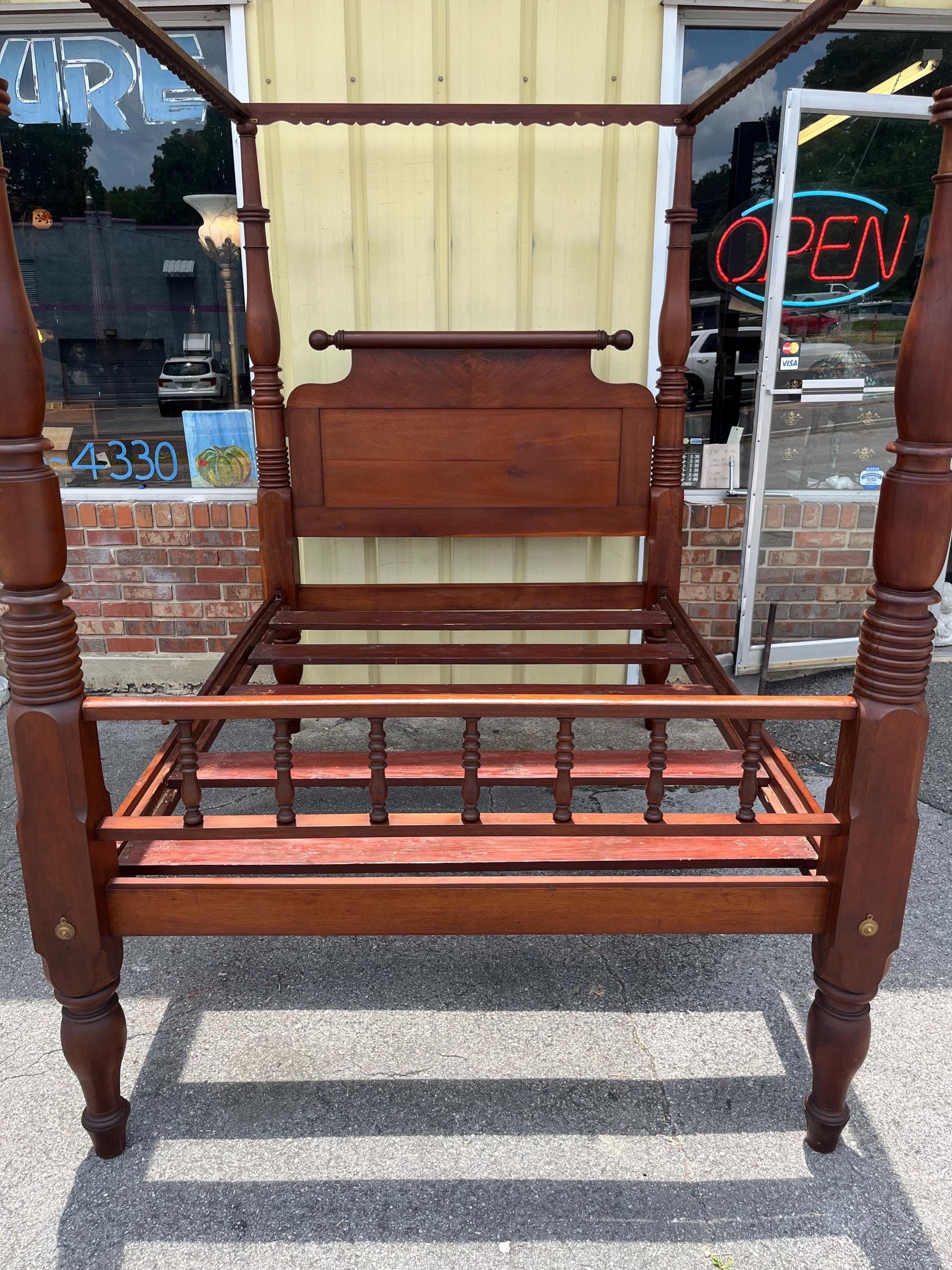 Antique 19th Century American Full Tester Poster Bed - Thumbnail 12