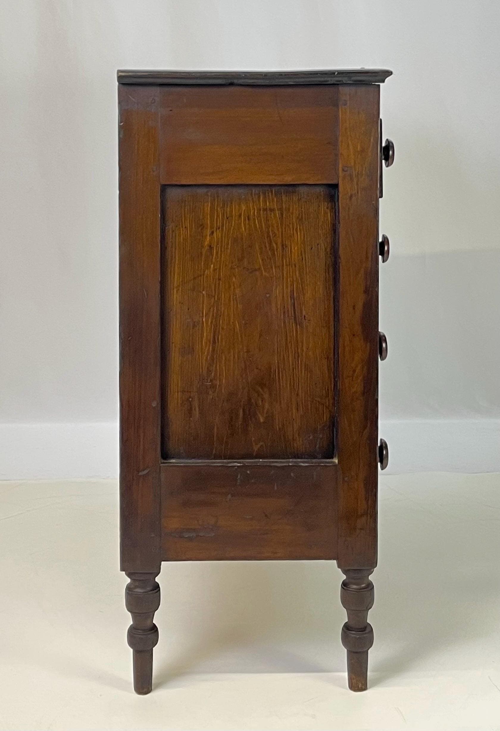Antique American Country Pine & Hardwood 4-Drawer Chest - Thumbnail 5