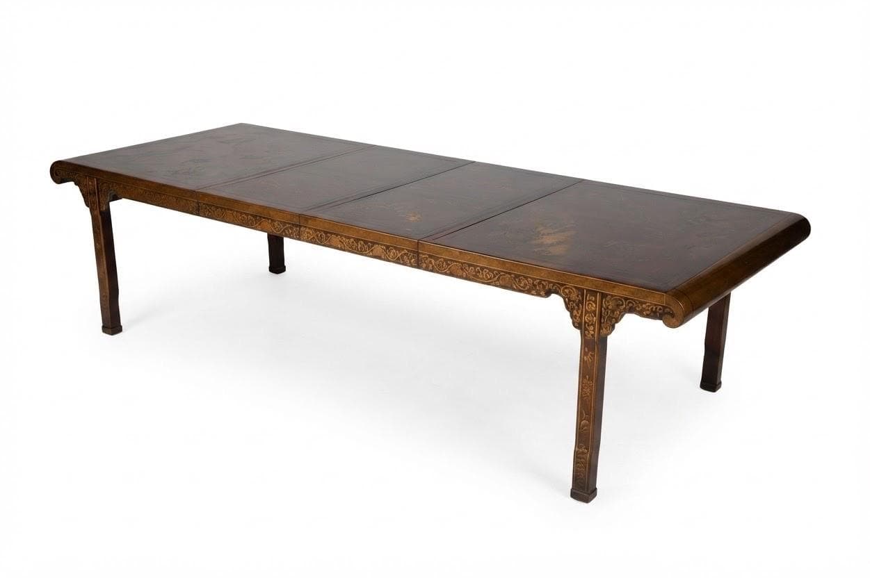 Heritage Furniture "Ming Treasure" Chinoiserie Extension Dining Table - 2 Leaves