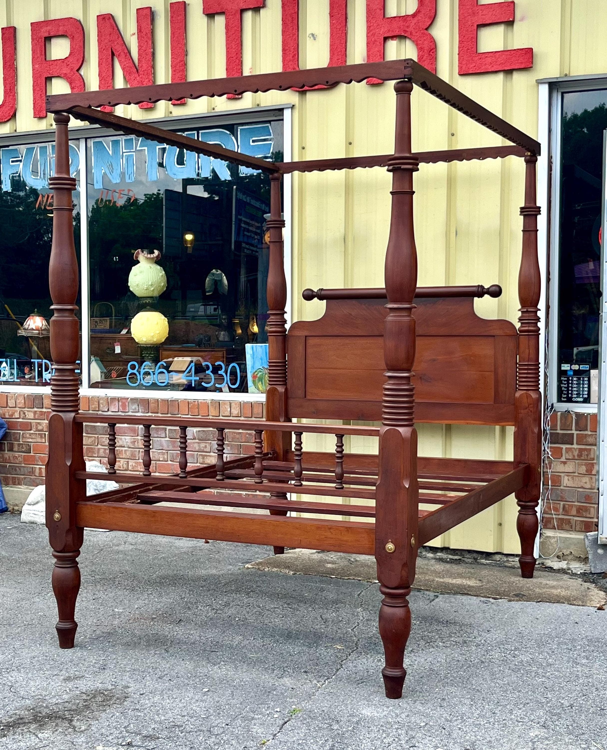 Antique 19th Century American Full Tester Poster Bed - Thumbnail 9
