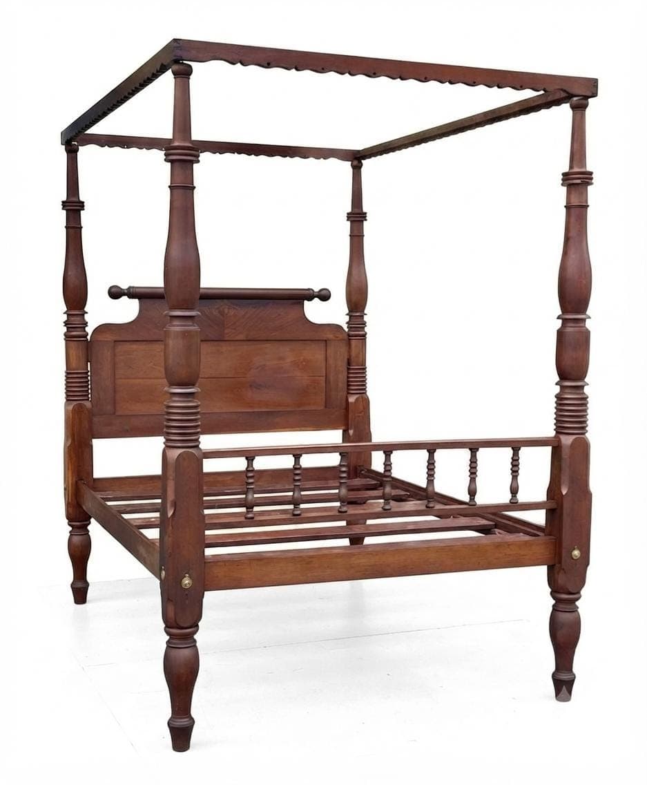 Antique 19th Century American Full Tester Poster Bed