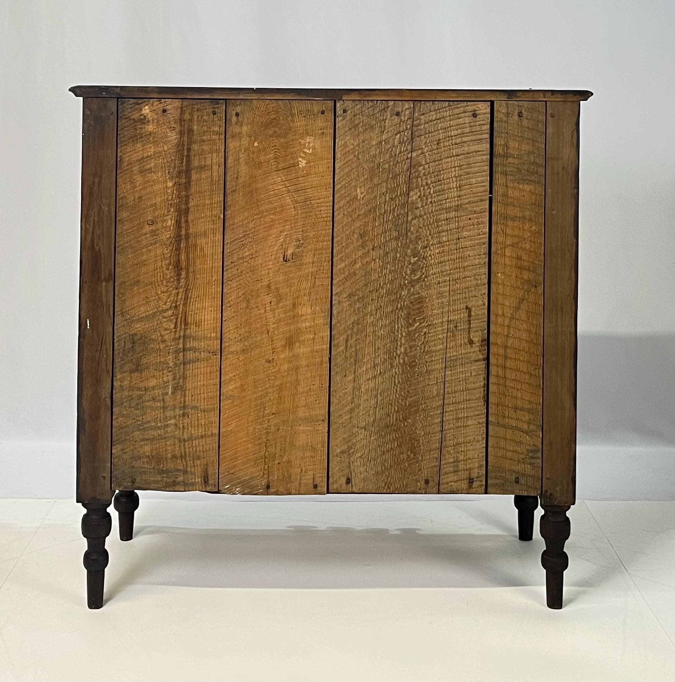 Antique American Country Pine & Hardwood 4-Drawer Chest - Thumbnail 6