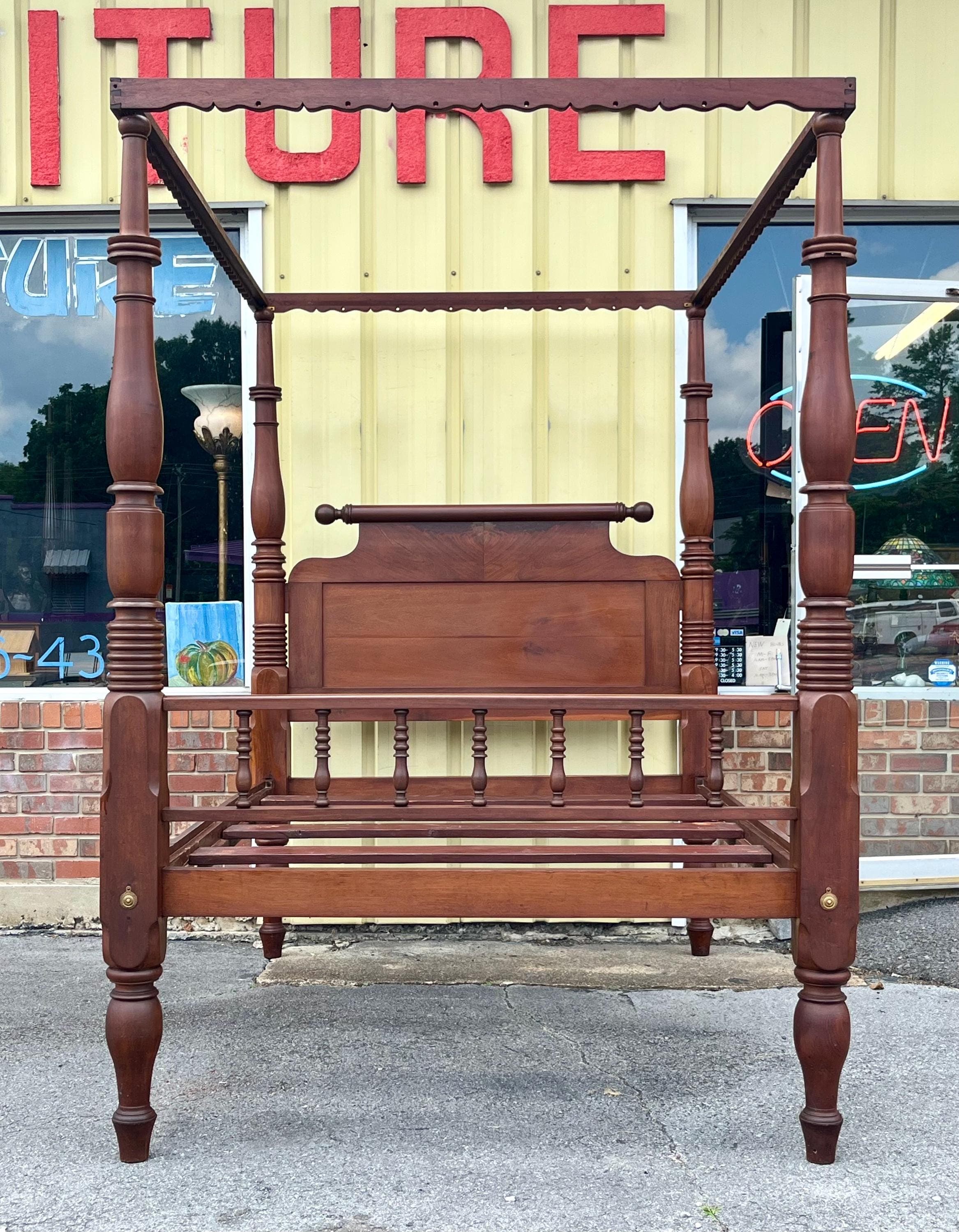 Antique 19th Century American Full Tester Poster Bed - Thumbnail 3