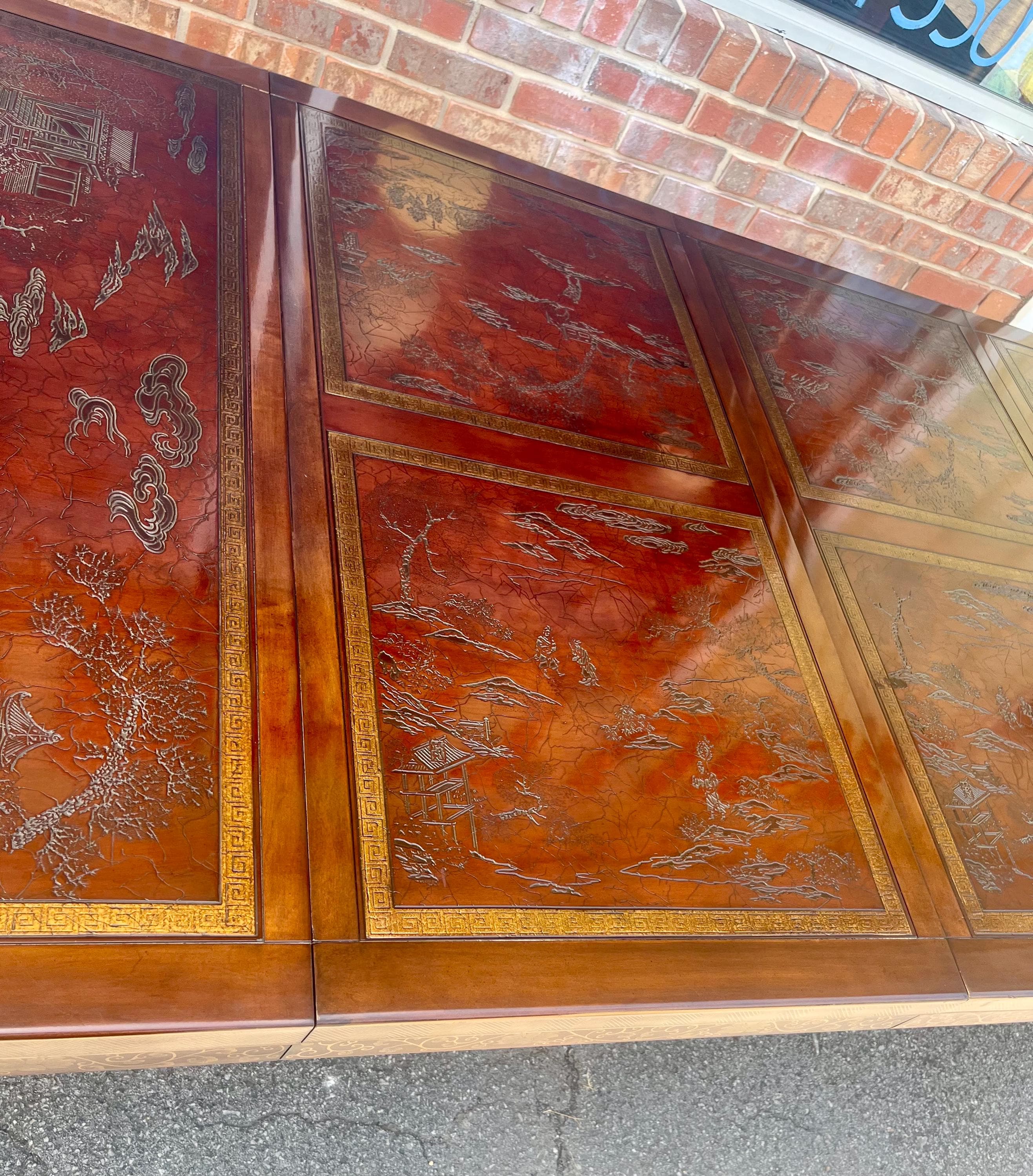 Heritage Furniture "Ming Treasure" Chinoiserie Extension Dining Table - 2 Leaves - Thumbnail 6