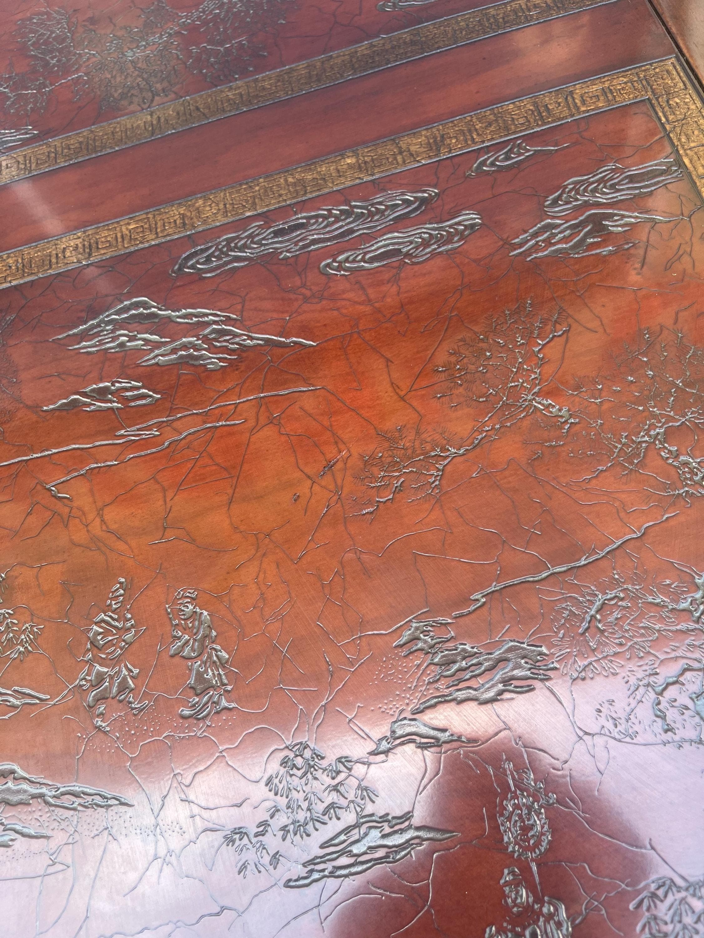 Heritage Furniture "Ming Treasure" Chinoiserie Extension Dining Table - 2 Leaves - Thumbnail 11