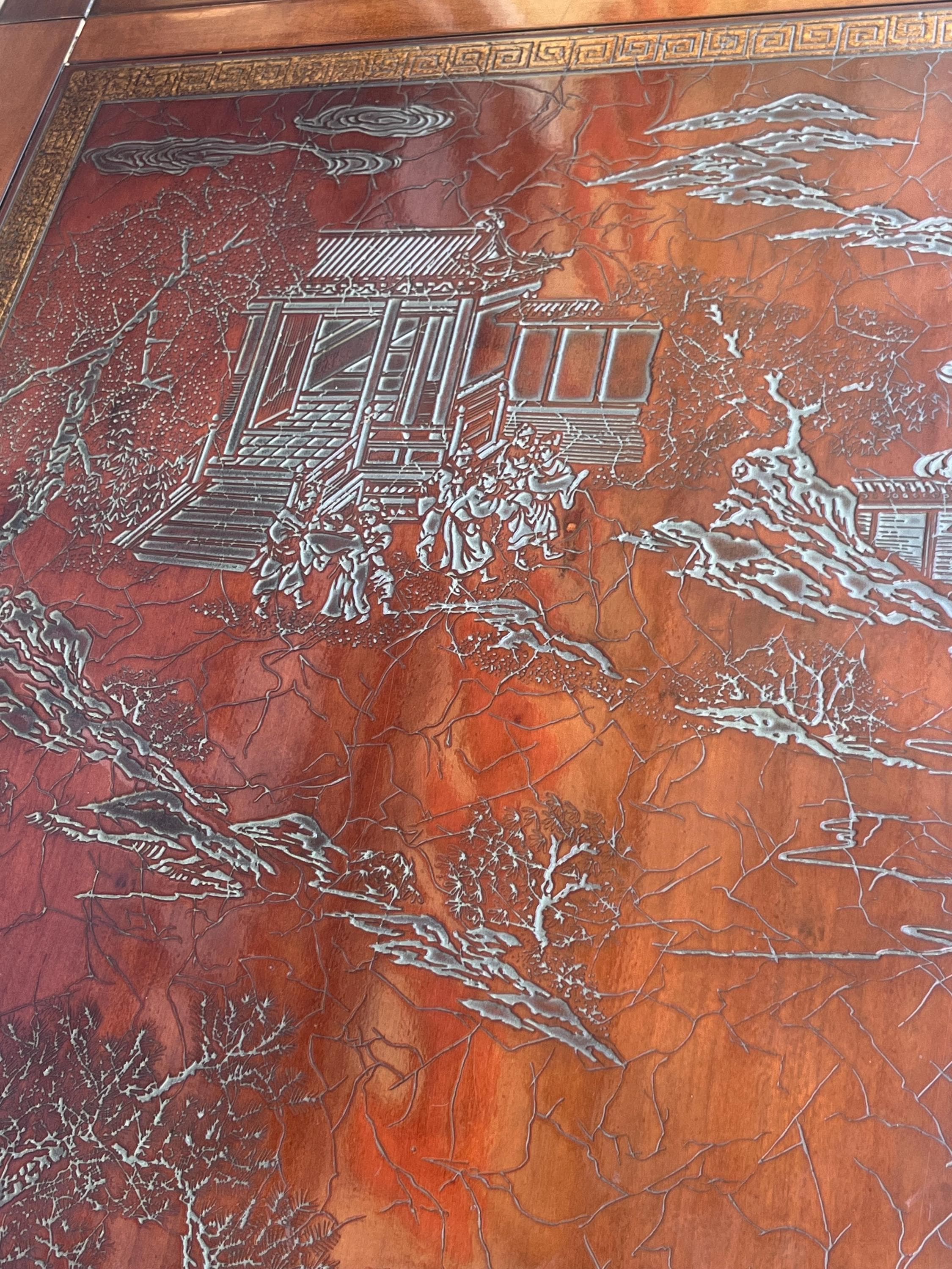 Heritage Furniture "Ming Treasure" Chinoiserie Extension Dining Table - 2 Leaves - Thumbnail 9