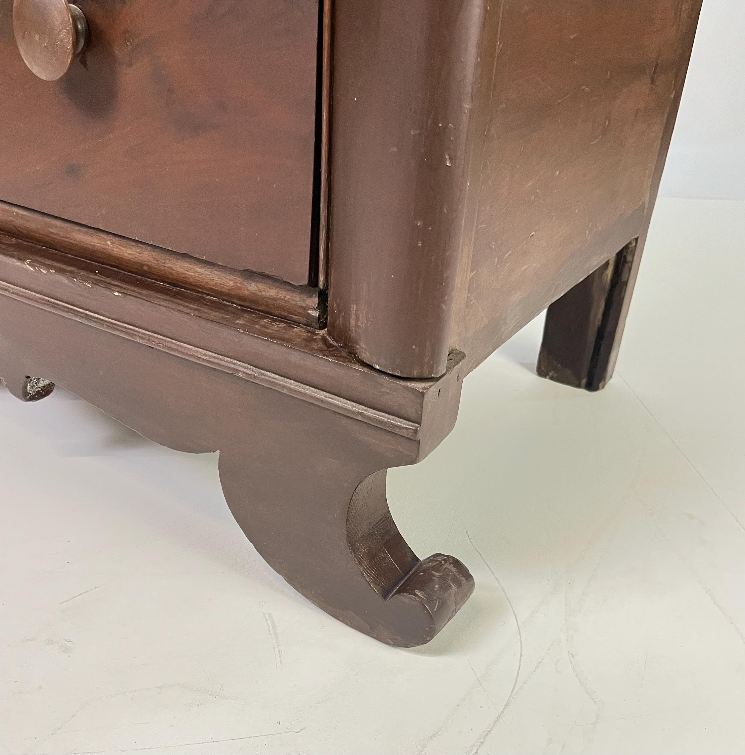 Antique American Empire Flame Mahogany Dresser - Thumbnail 15