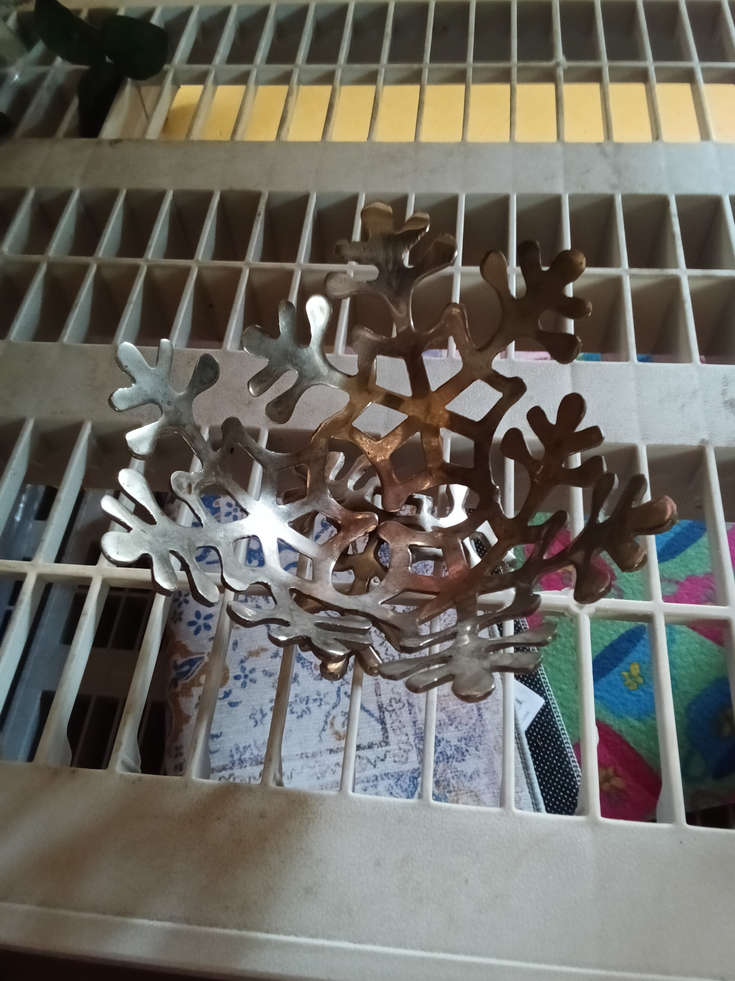 Metal Snowflake Decorative Bowl - Thumbnail 2