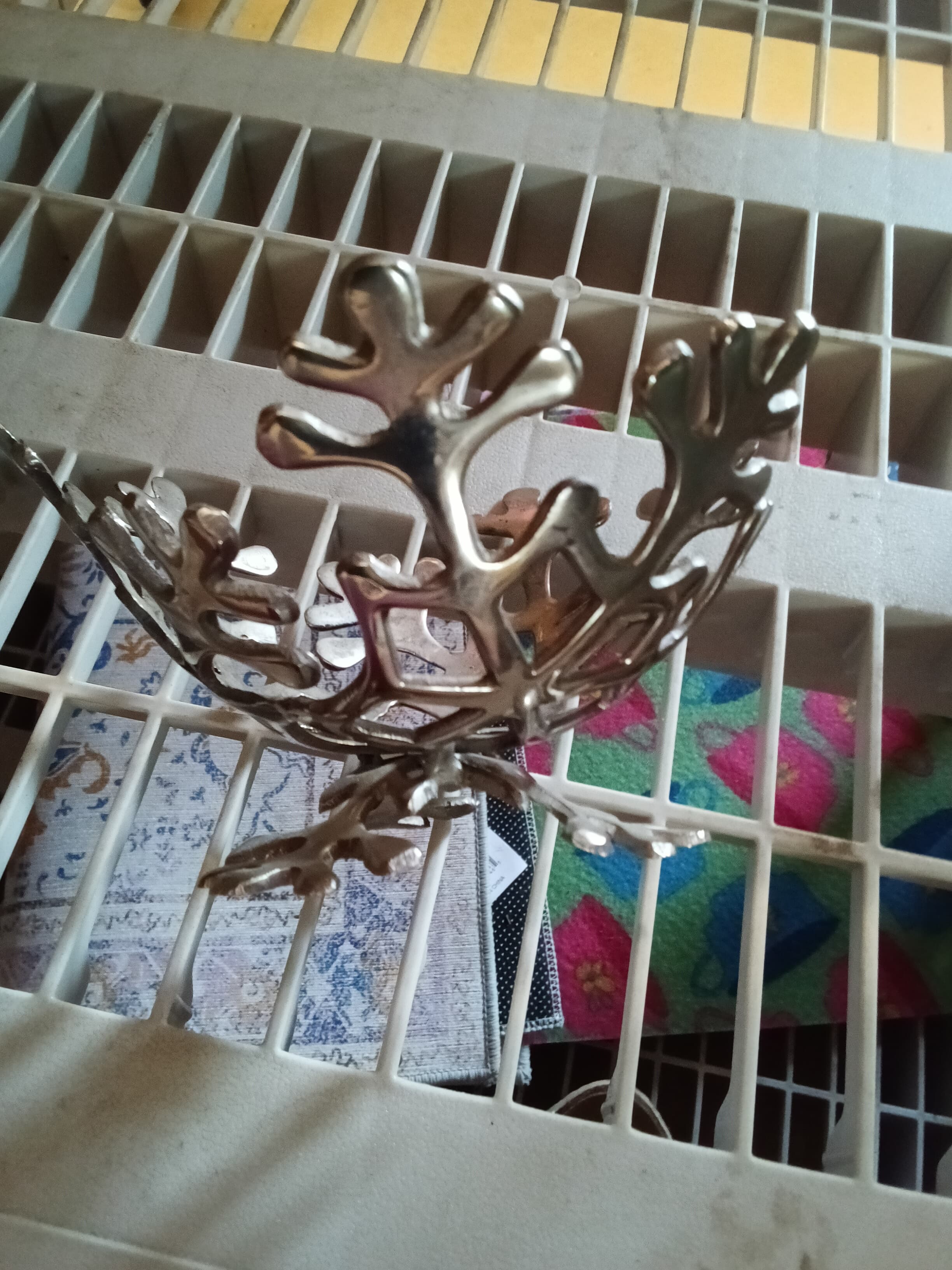 Metal Snowflake Decorative Bowl - Thumbnail 3