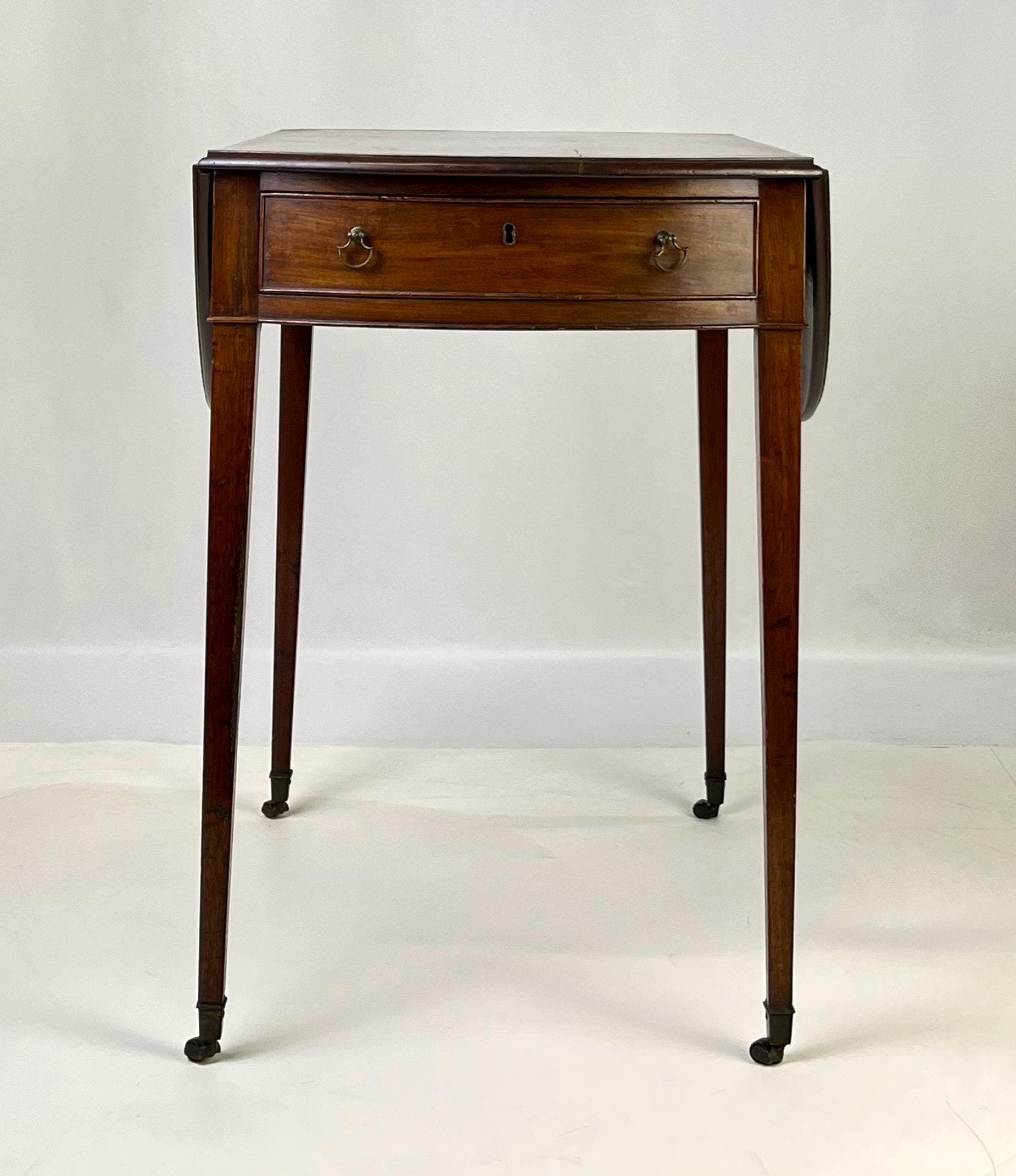 Early 19th Century Period Georgian Mahogany Pembroke Table With Banded Edge - Thumbnail 8