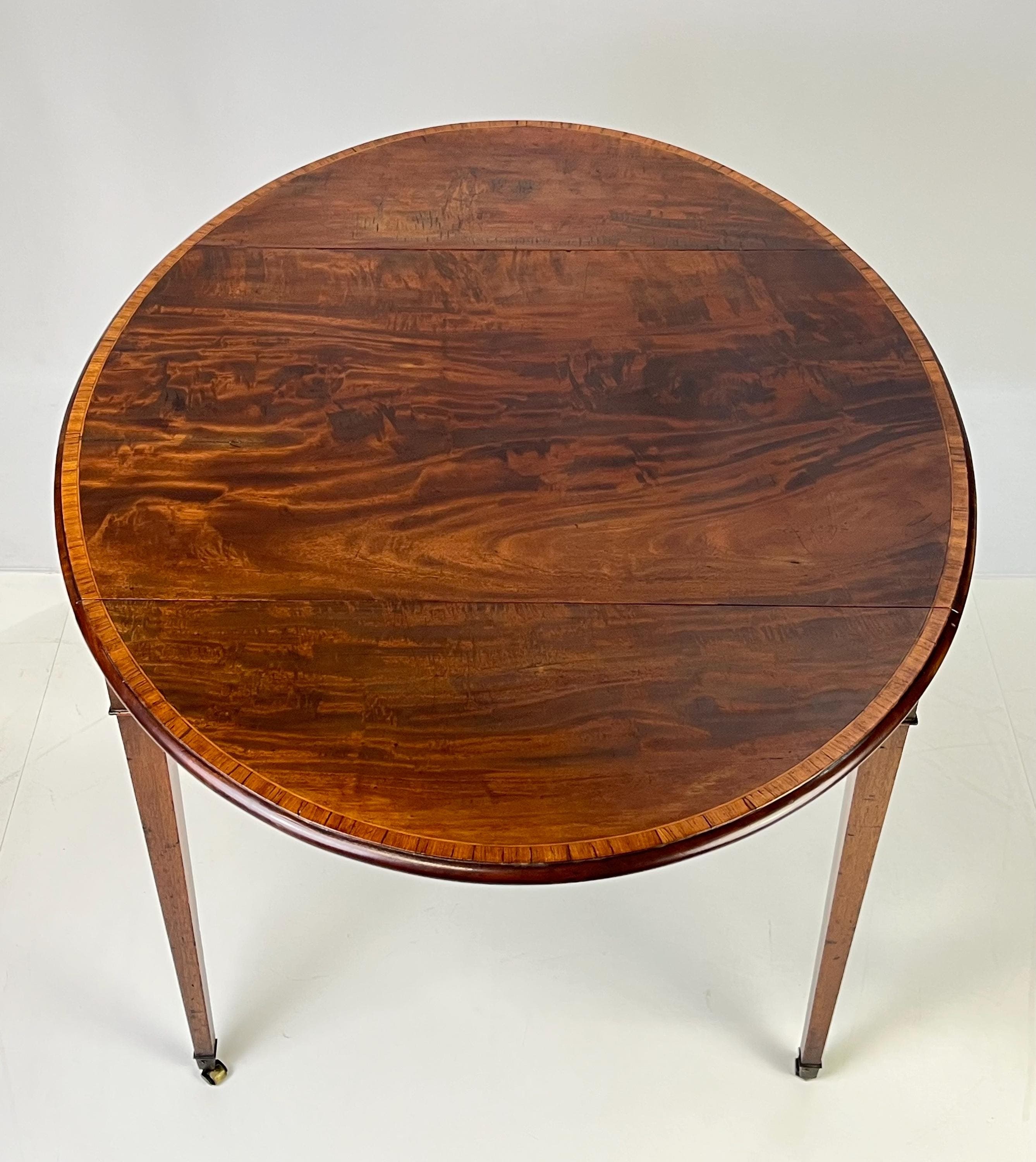Early 19th Century Period Georgian Mahogany Pembroke Table With Banded Edge - Thumbnail 3