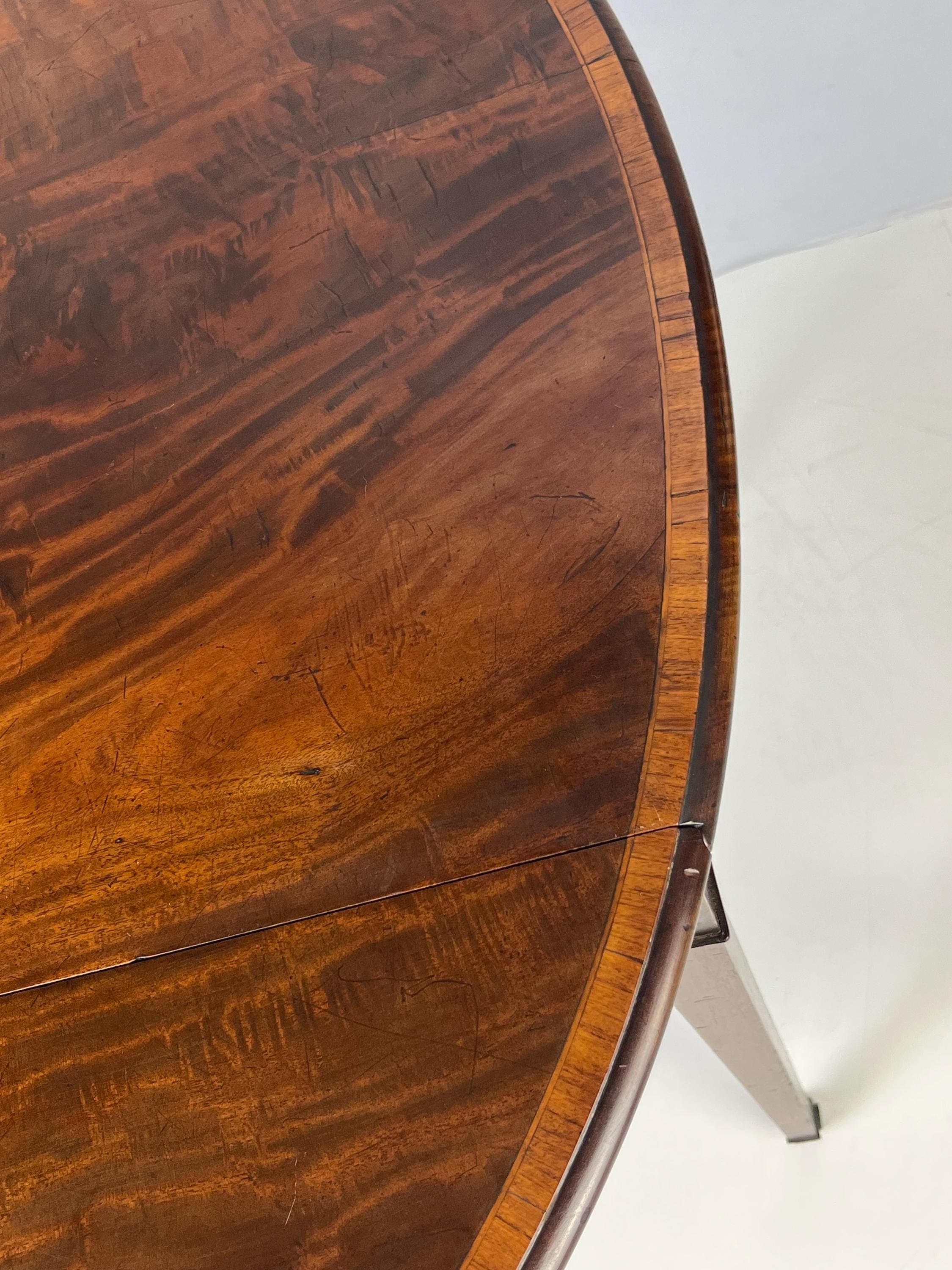 Early 19th Century Period Georgian Mahogany Pembroke Table With Banded Edge - Thumbnail 16