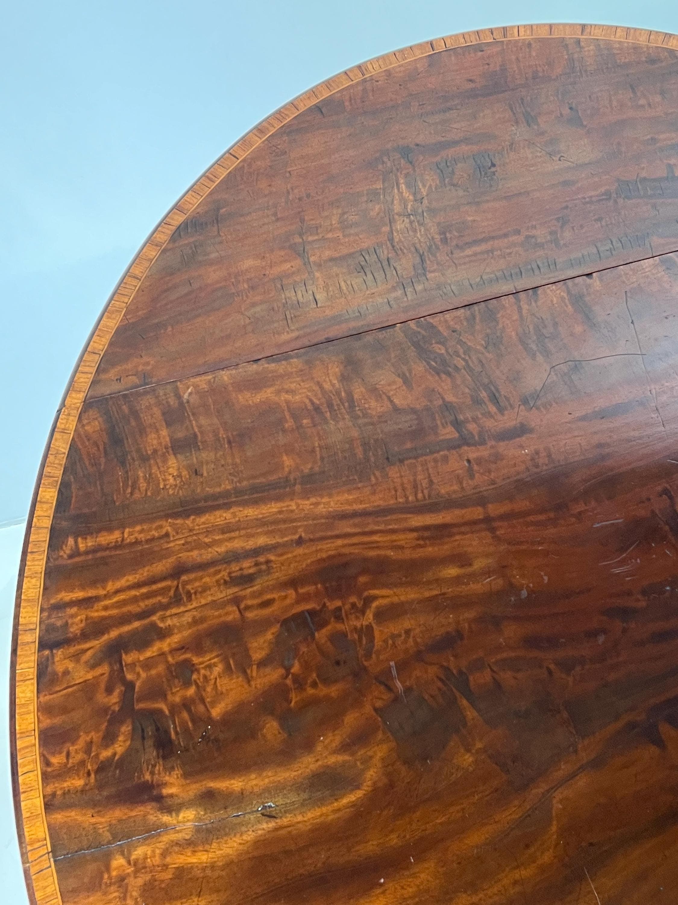 Early 19th Century Period Georgian Mahogany Pembroke Table With Banded Edge - Thumbnail 17
