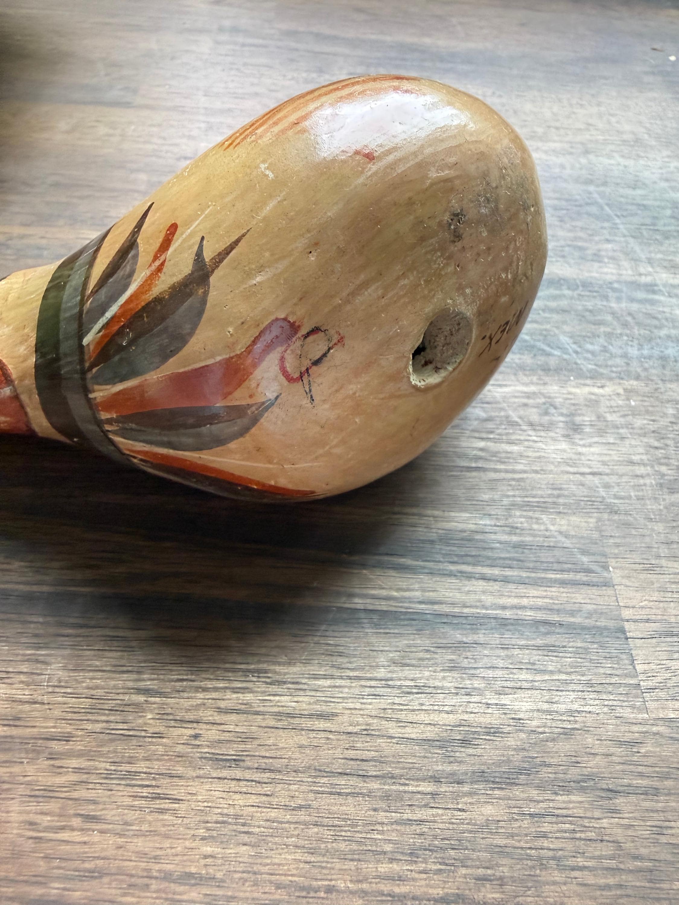 Vintage Mexican Folk Art Tonala Pottery Dove Hand Painted Jalisco Bird Figurine - Thumbnail 9