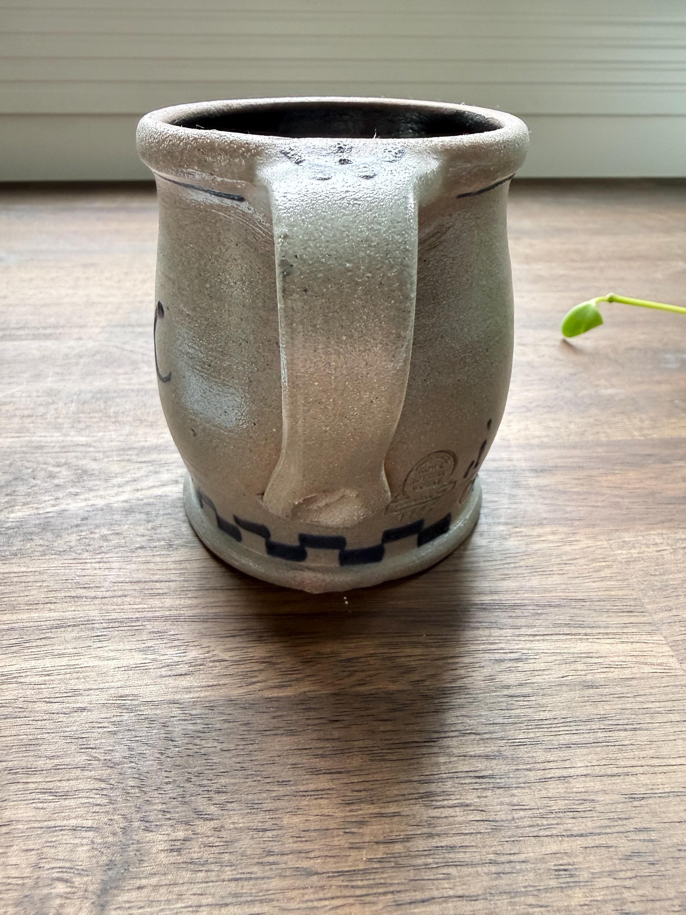 Vintage Rowe Pottery ABC Child's Mug, Salt-Glazed Stoneware Farmhouse Decor - Thumbnail 6