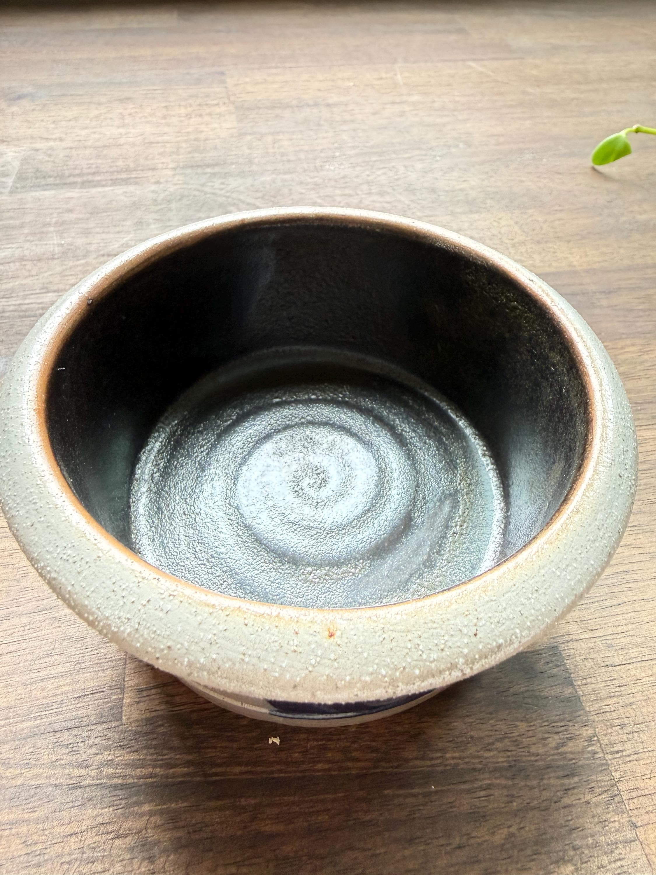 Vintage Rowe Pottery Works Salt Glazed Stoneware Bowl Cobalt Blue Motif American Primitive 1989 - Thumbnail 3
