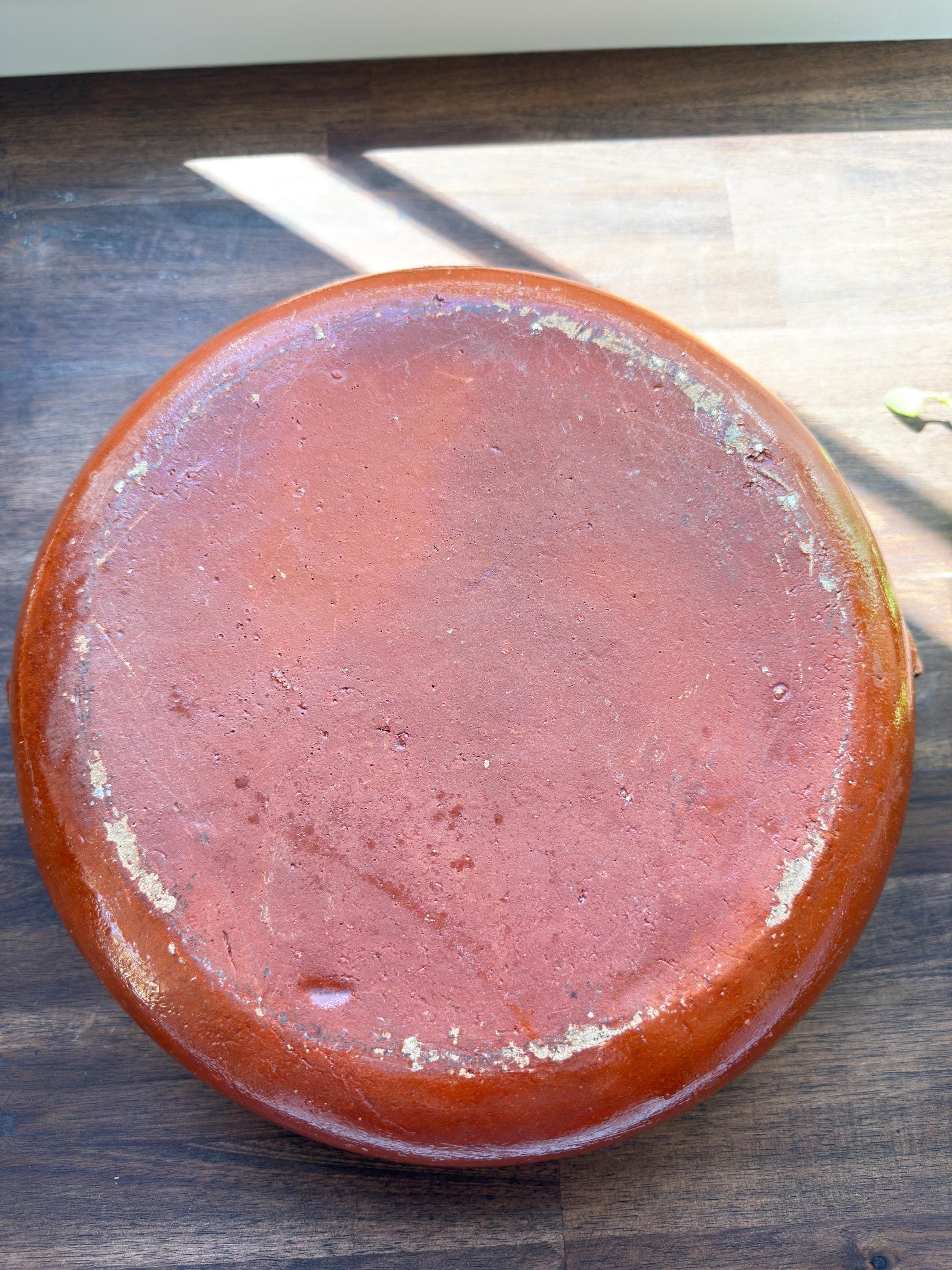 Vintage Tlaquepaque Covered Mexican Bean Pot Red Clay Hand Painted Hacienda Kitchen Decor 1960 - Thumbnail 17