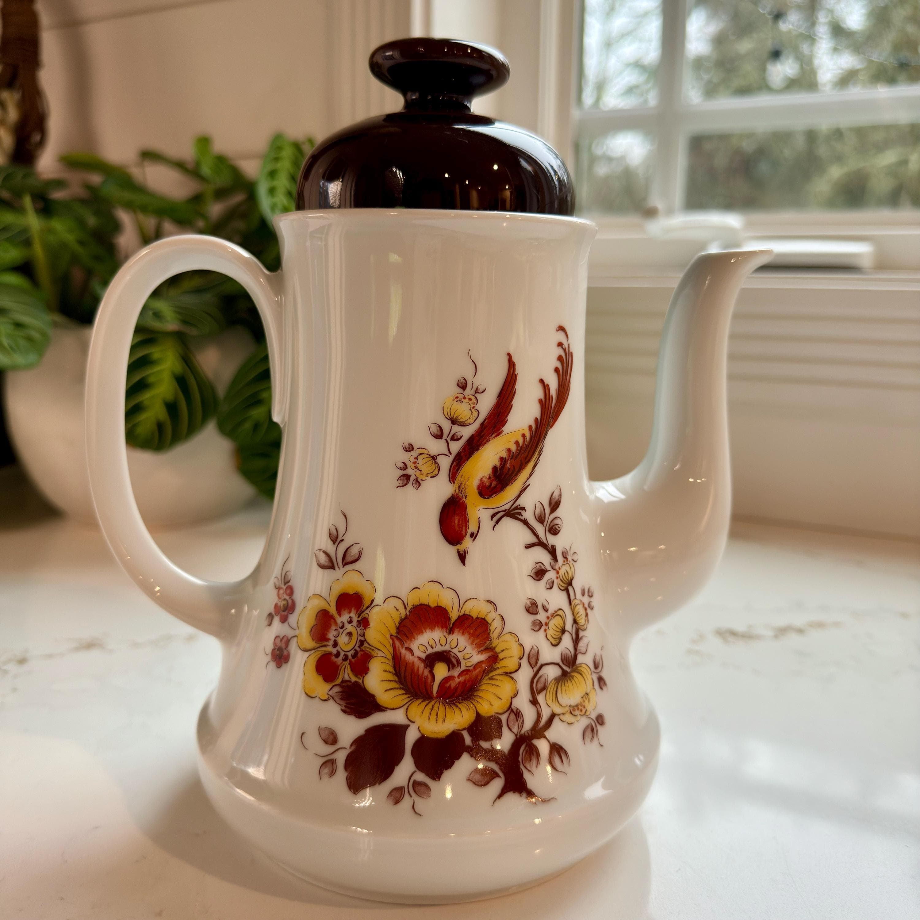 Vintage Bareuther Bavaria Tea Set | Floral Bird Motif, German Porcelain - Thumbnail 3