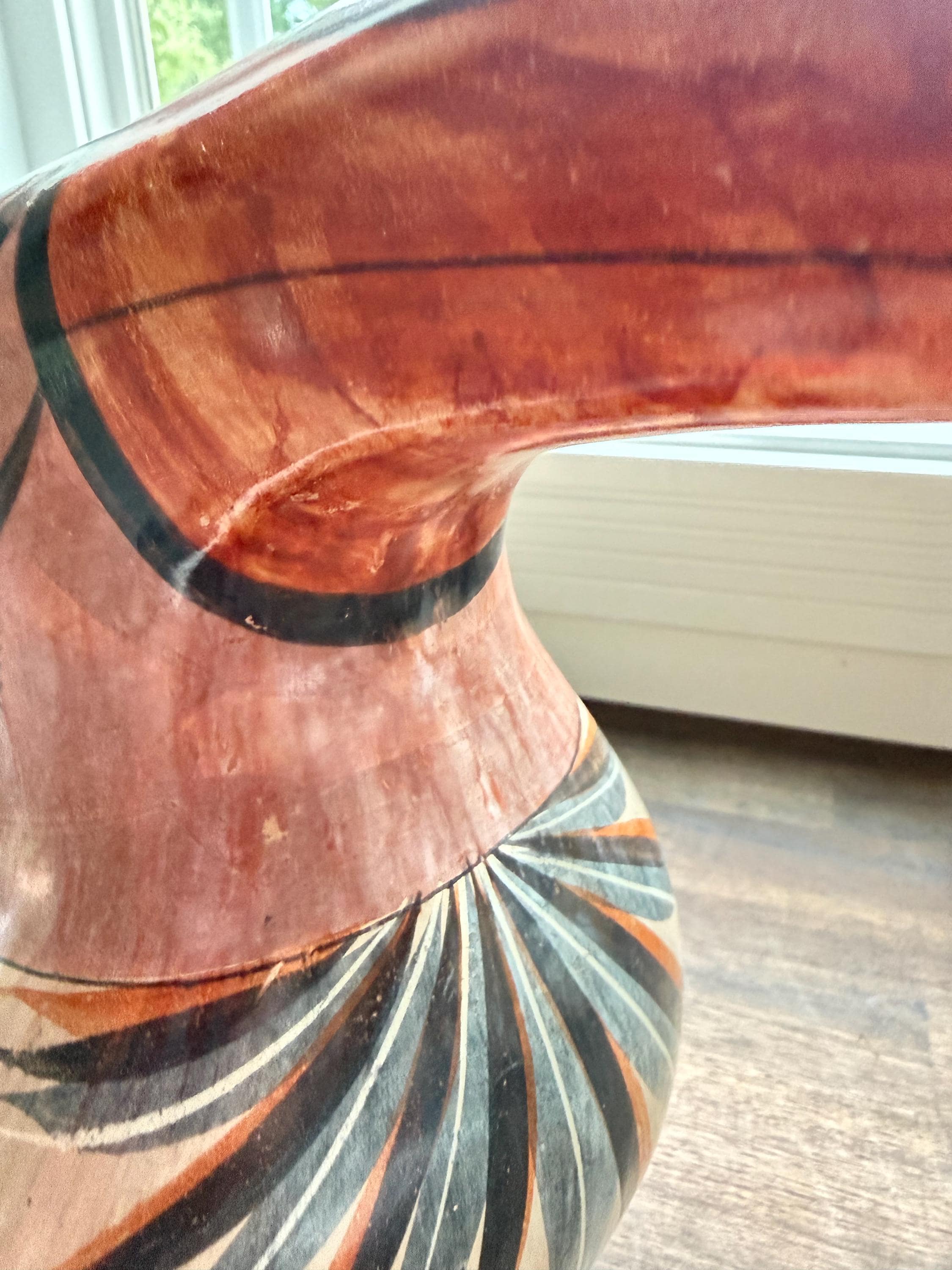 Vintage Tonalá Toucan Figurine: Hand Painted Mexican Folk Art Bird, Hacienda Decor - Thumbnail 5
