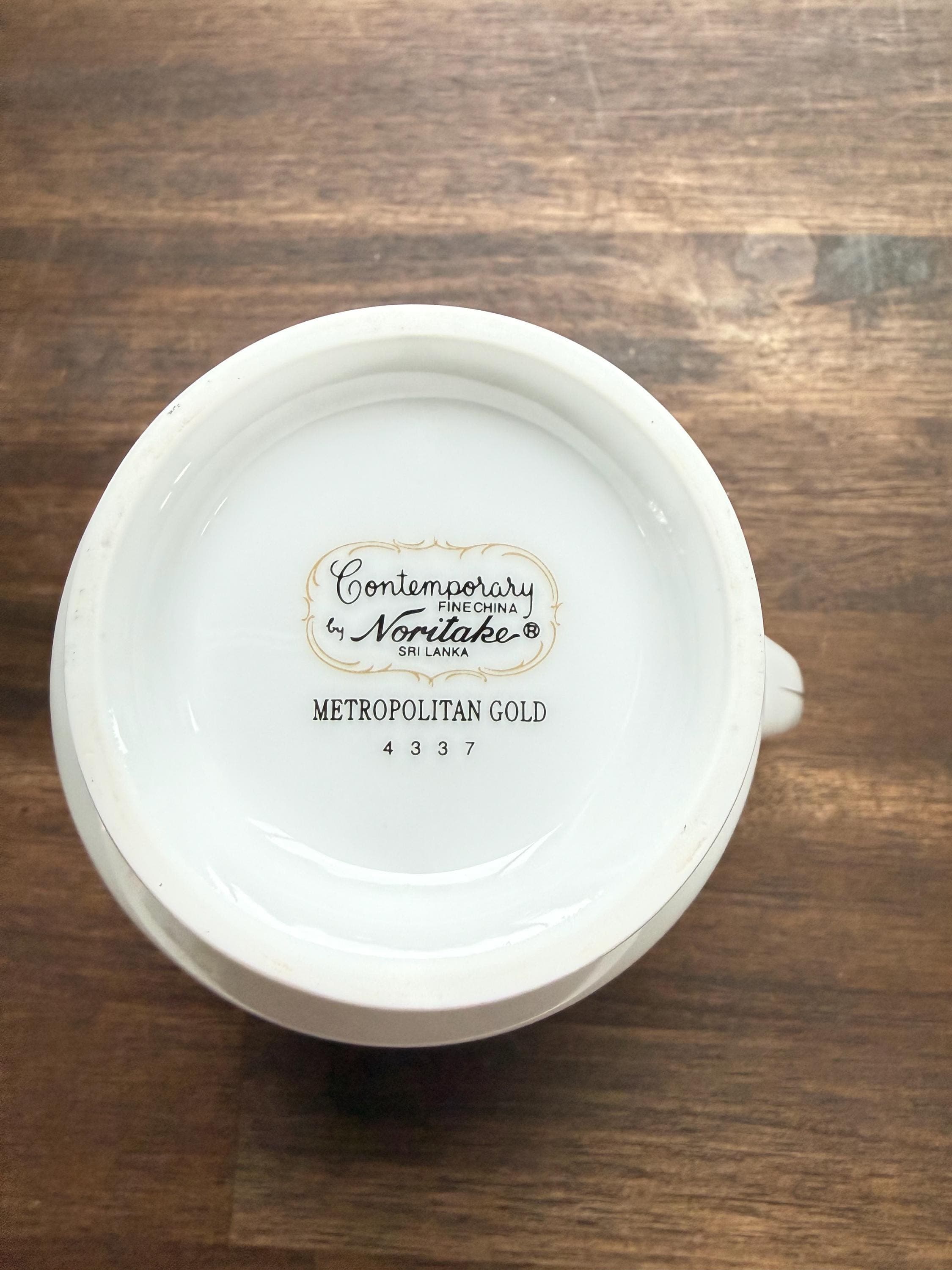 Vintage Noritake Contemporary Metropolitan Gold 4337 Creamer Fine China Sri Lanka Replacement Piece - Thumbnail 7