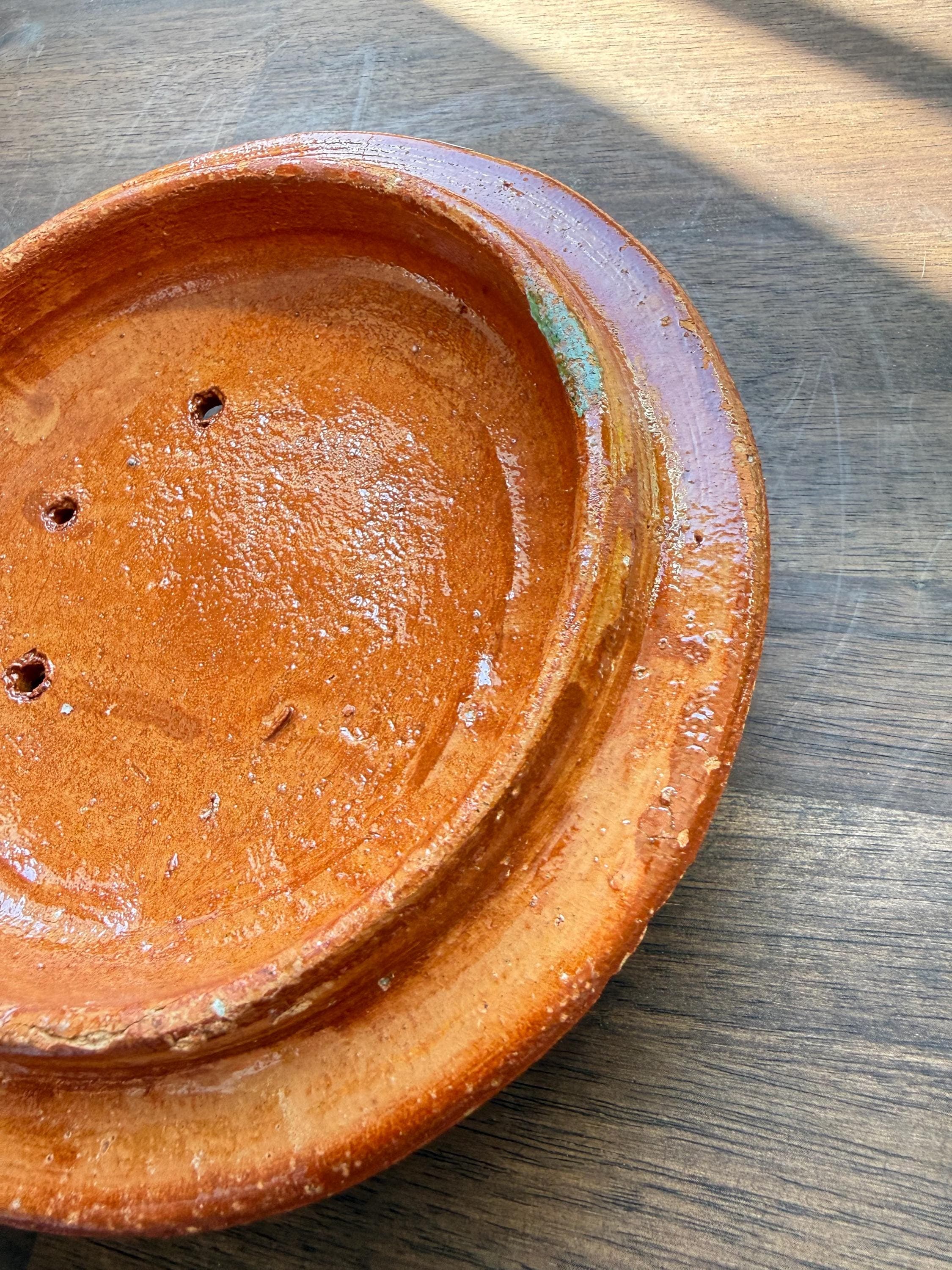 Vintage Tlaquepaque Mexican Bean Pot: Hand-Painted Red Clay Hacienda Kitchen Decor - Thumbnail 17