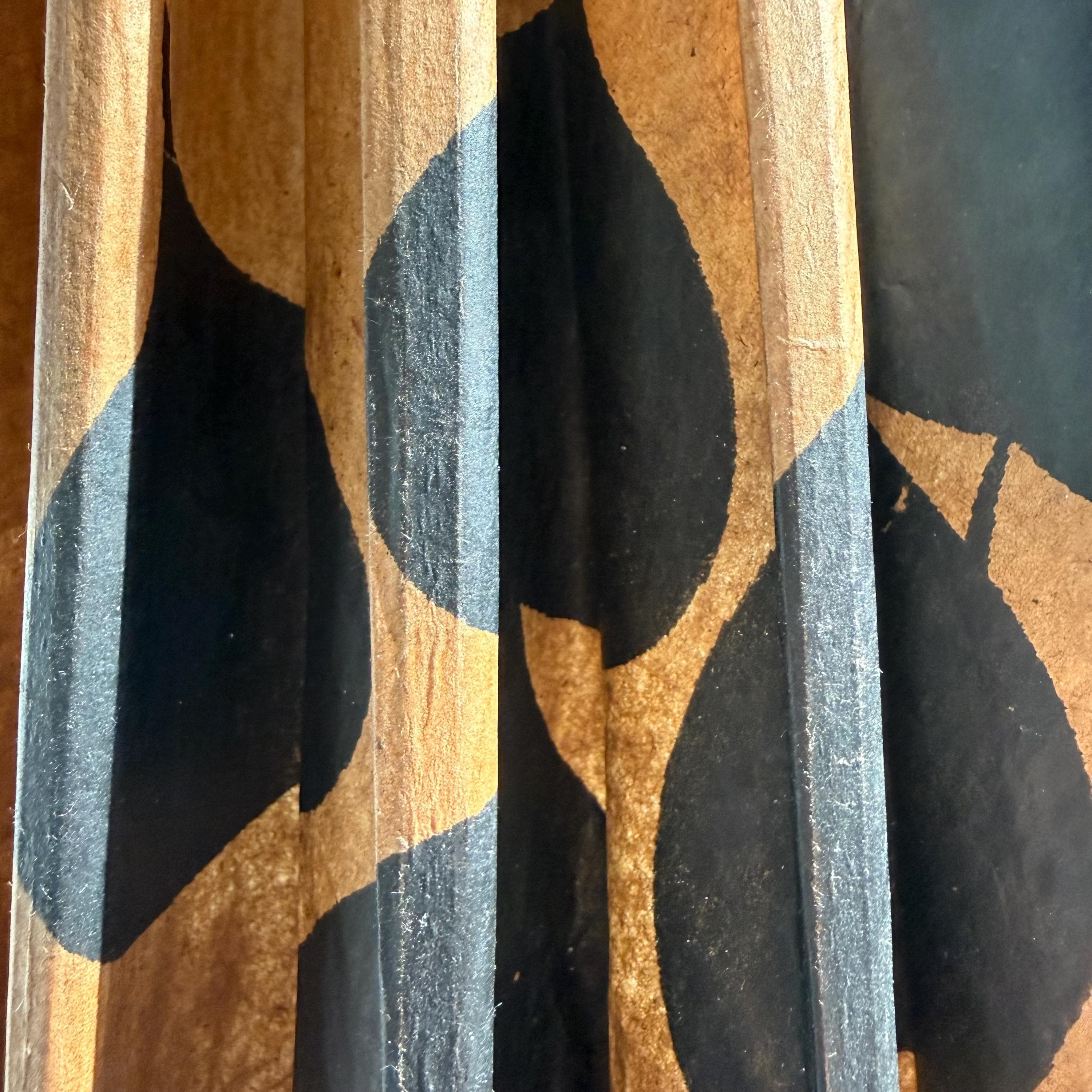 Vintage Japanese Paper Parasol | Hand-Painted Bamboo, Wabi Sabi Decor - Thumbnail 11